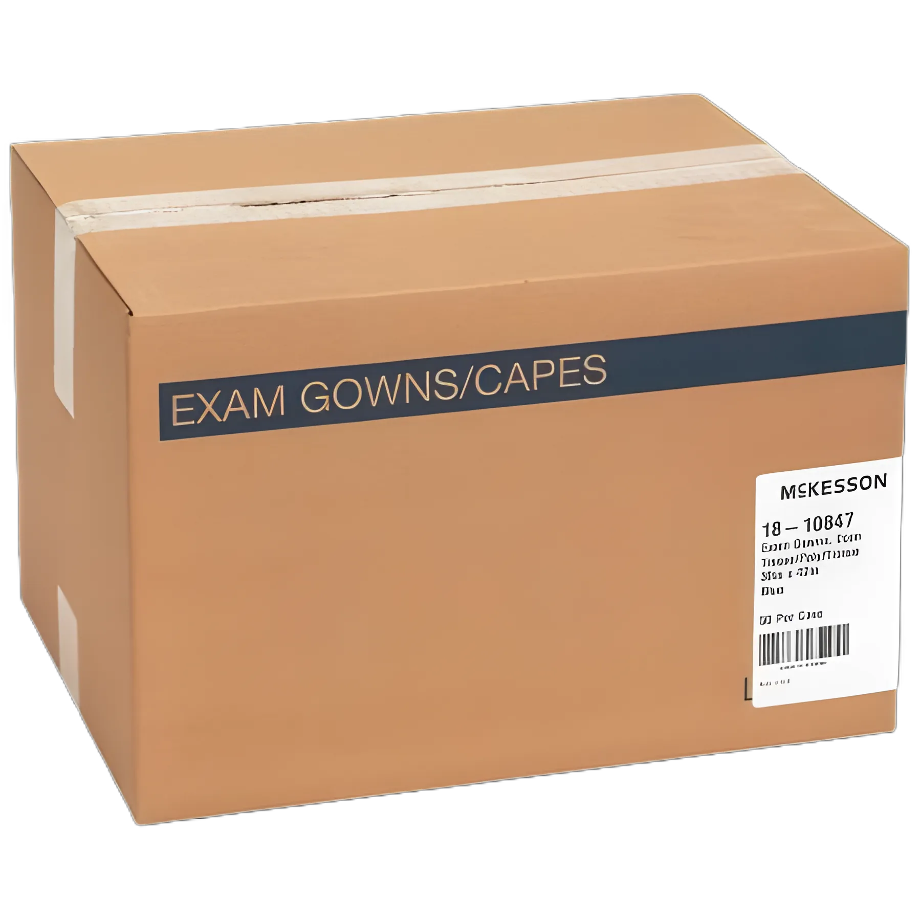 Patient Exam Gown McKesson One Size Fits Most Blue Disposable - 18-10847