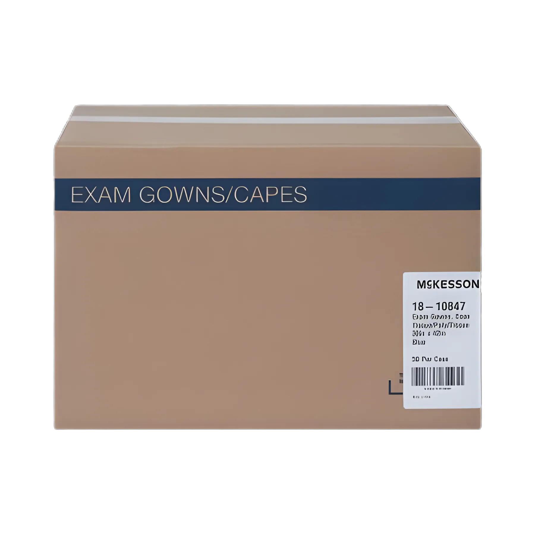 Patient Exam Gown McKesson One Size Fits Most Blue Disposable - 18-10847