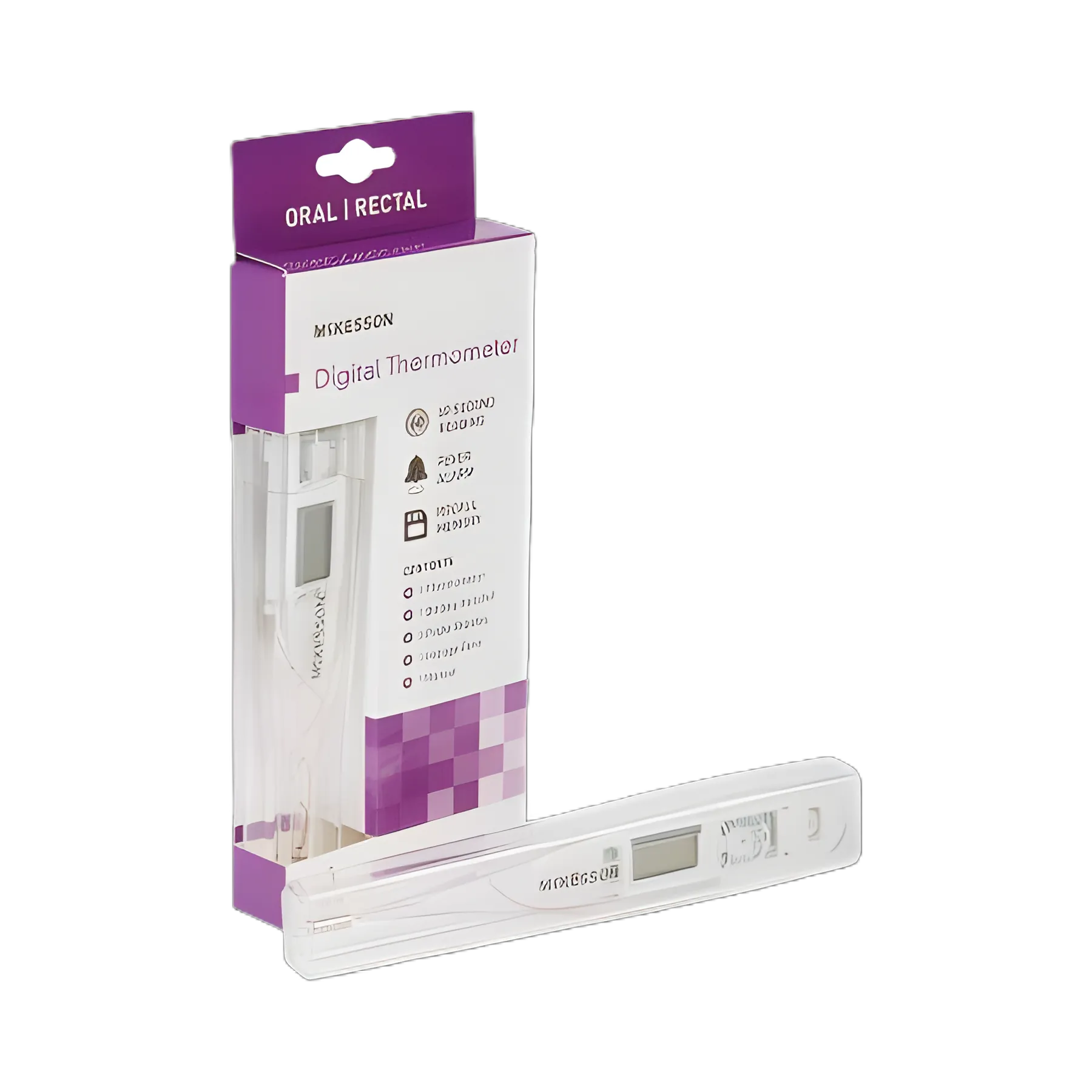 Digital Stick Thermometer McKesson Oral / Rectal / Axillary Probe Handheld