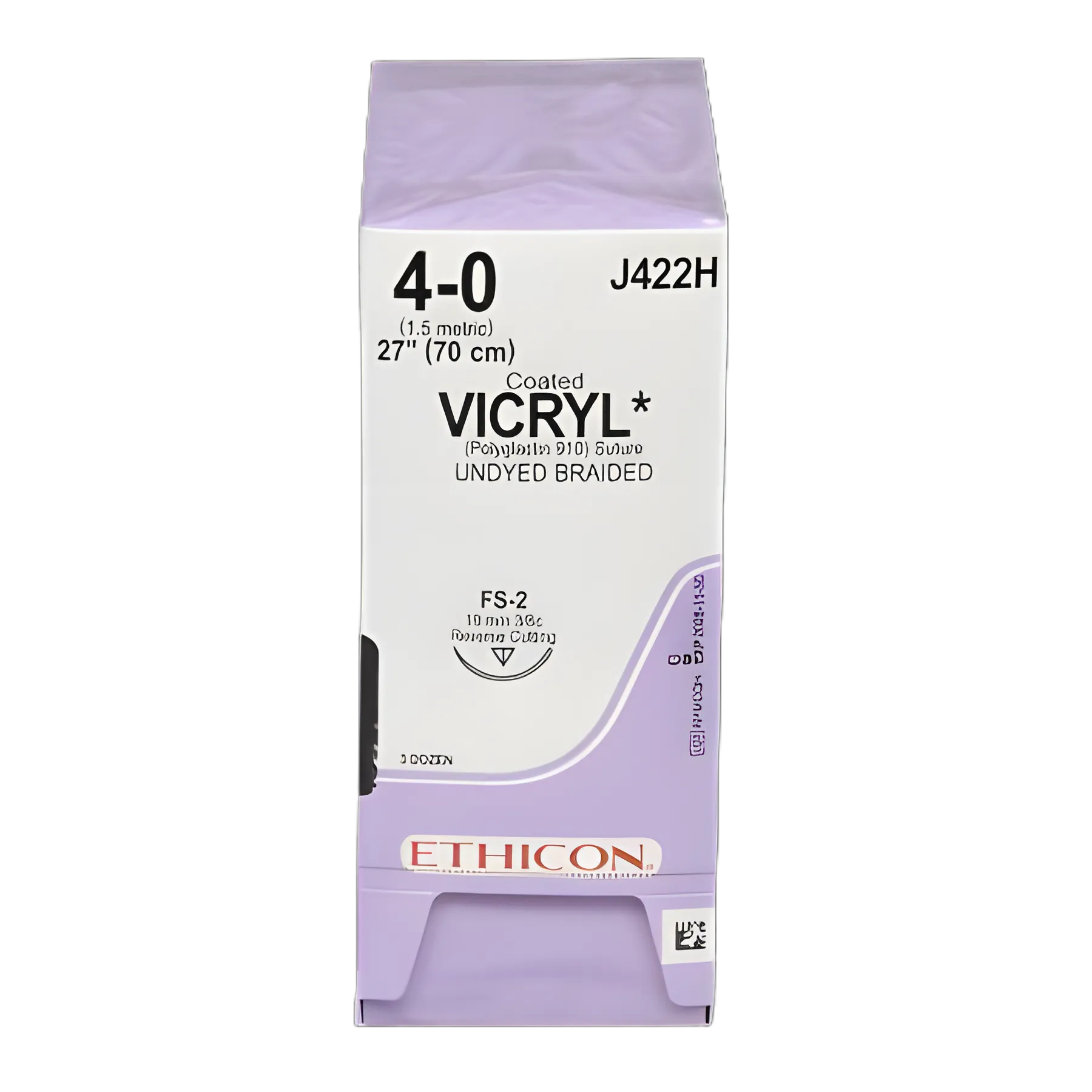 Coated Vicryl Polyglactin 910 Suture with FS-2 Needle 4-0