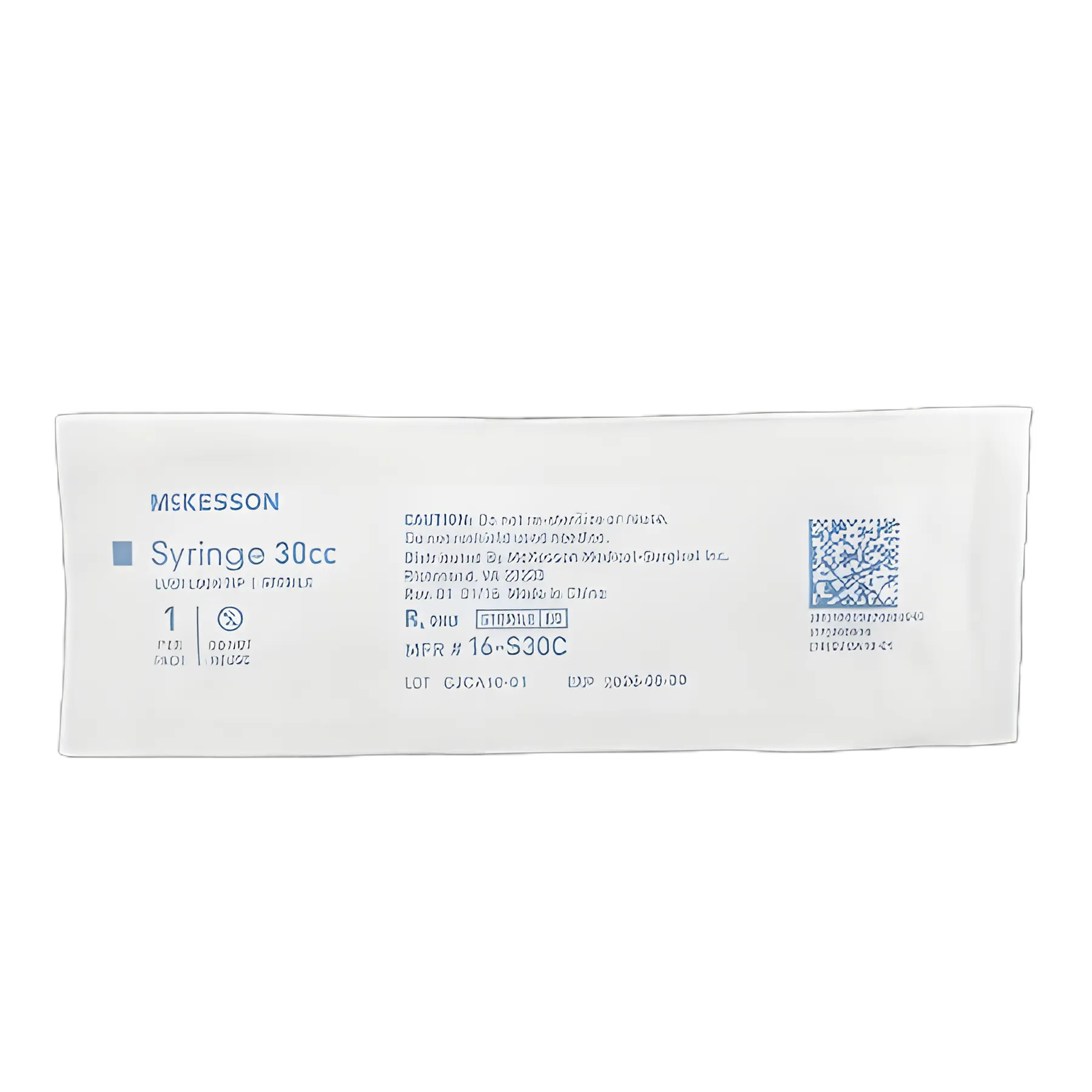 McKesson 30 mL Sterile Syringe with Luer Lock - Single Use