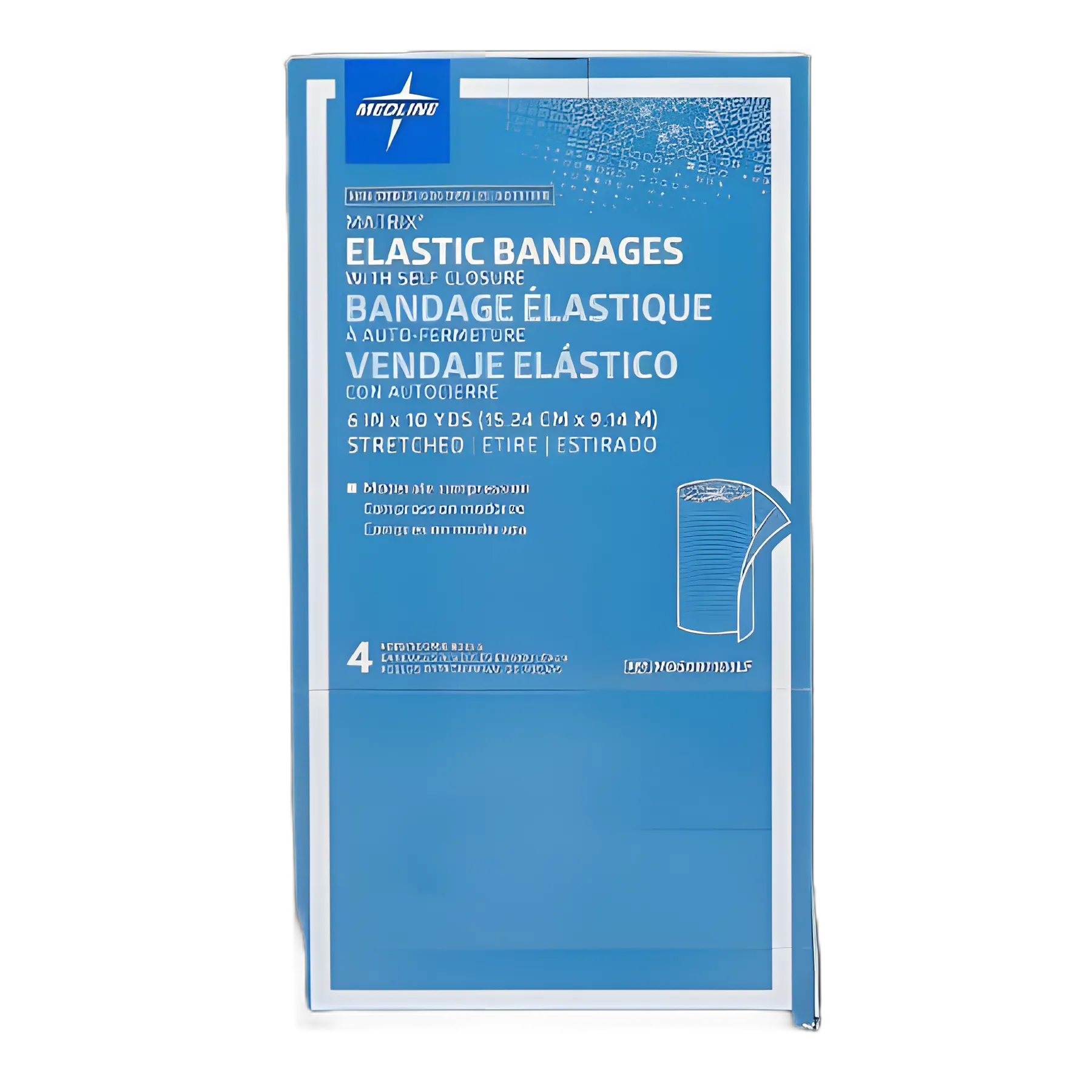 Elastic Bandage Matrix 6 Inch X 10 Yard Double Hook and Loop Closure Natural NonSterile Medium Compression