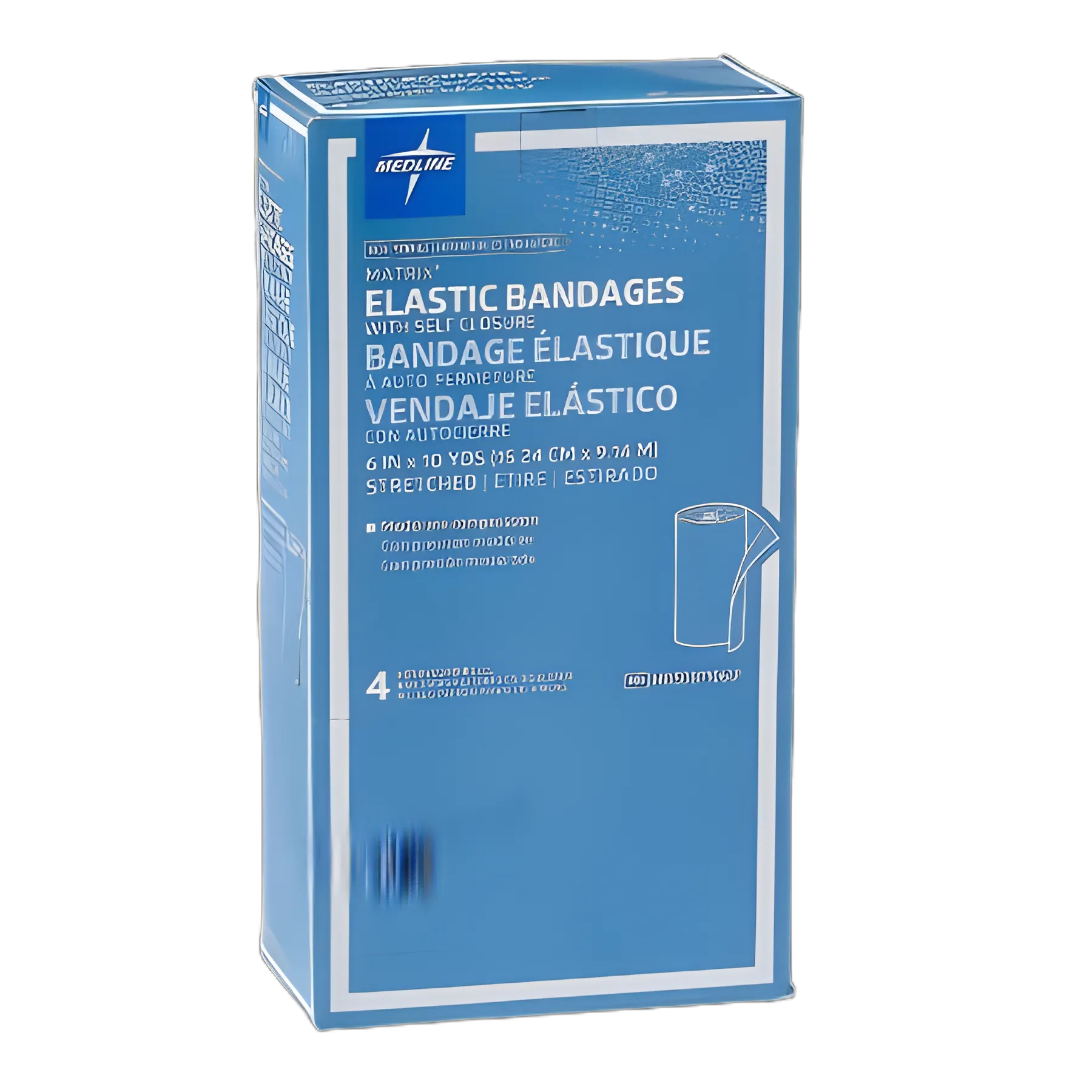 Elastic Bandage Matrix 6 Inch X 10 Yard Double Hook and Loop Closure Natural NonSterile Medium Compression