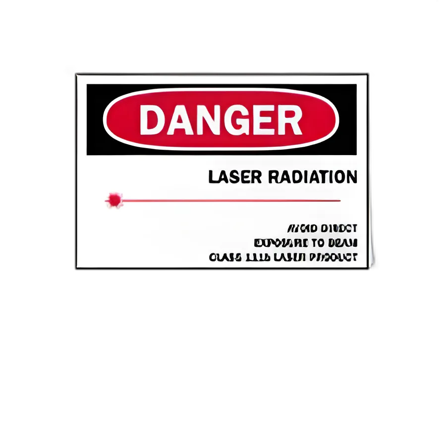 Door Sign Caution Danger: Laser Radiation Avoid Direct Exposure To Beam Class 111B Laser Product, With Pictogram