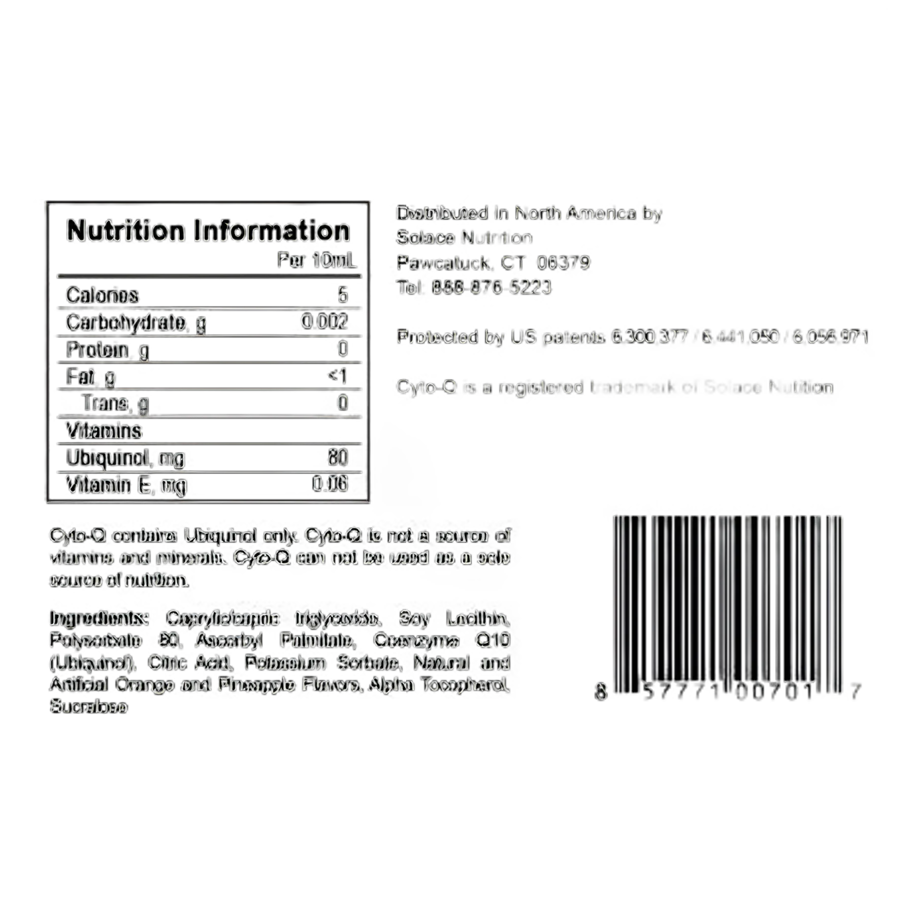 Cyto-Q® Ubiquinol Liquid for Mitochondrial Support - 10mL