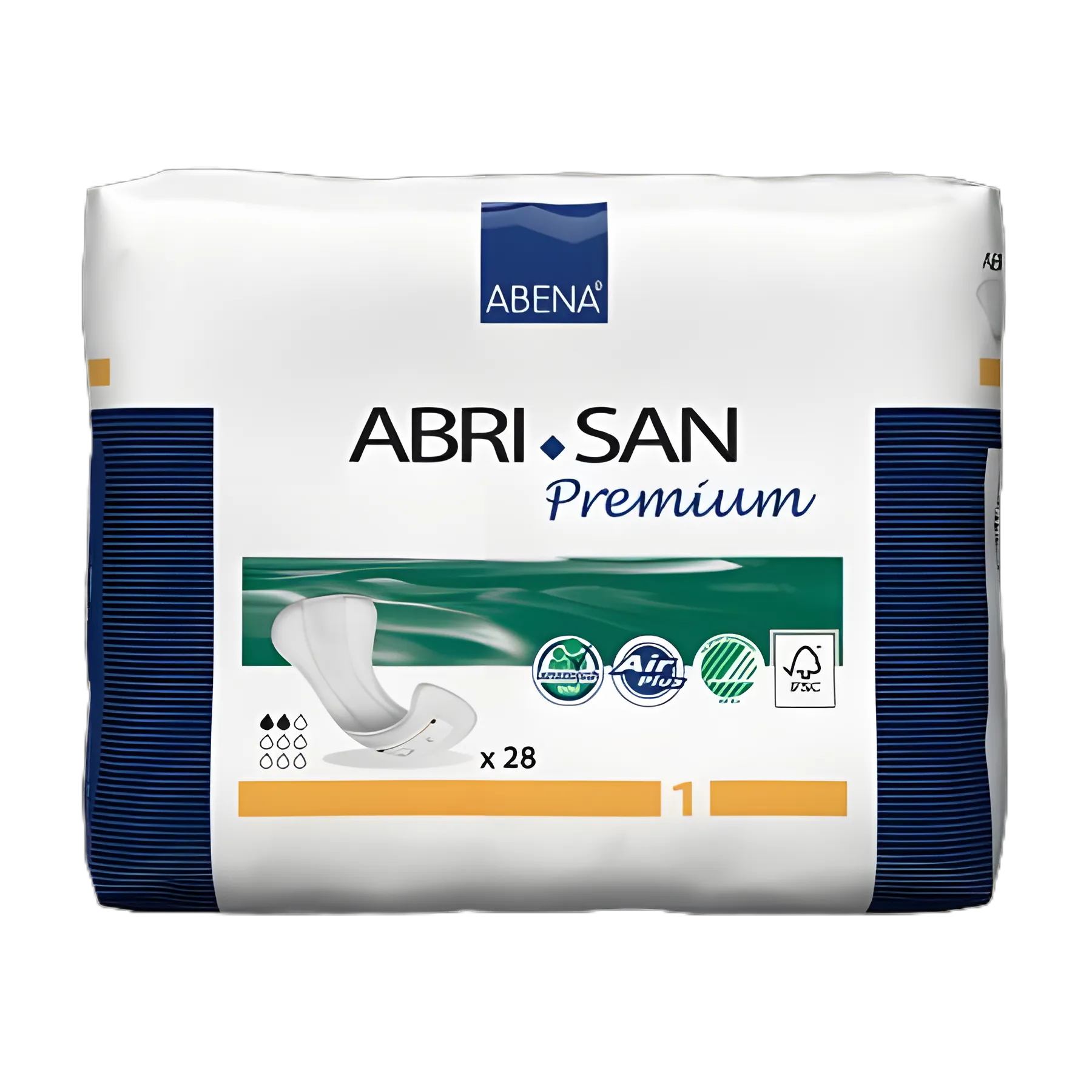 Bladder Control Pad Abri-San™ Premium 9 Inch Length Light Absorbency Fluff / Polymer Core Level 1