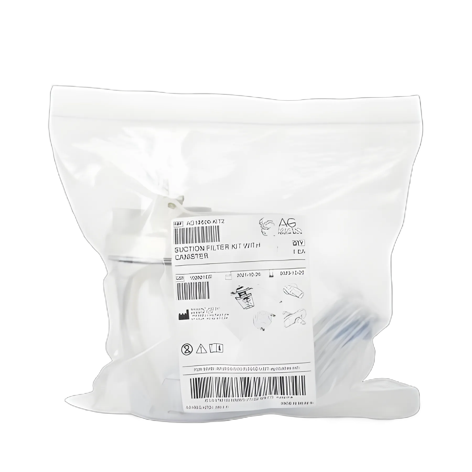 Suction Canister Kit 800 mL Float Valve Shut-Off Lid - AG18600-KIT2