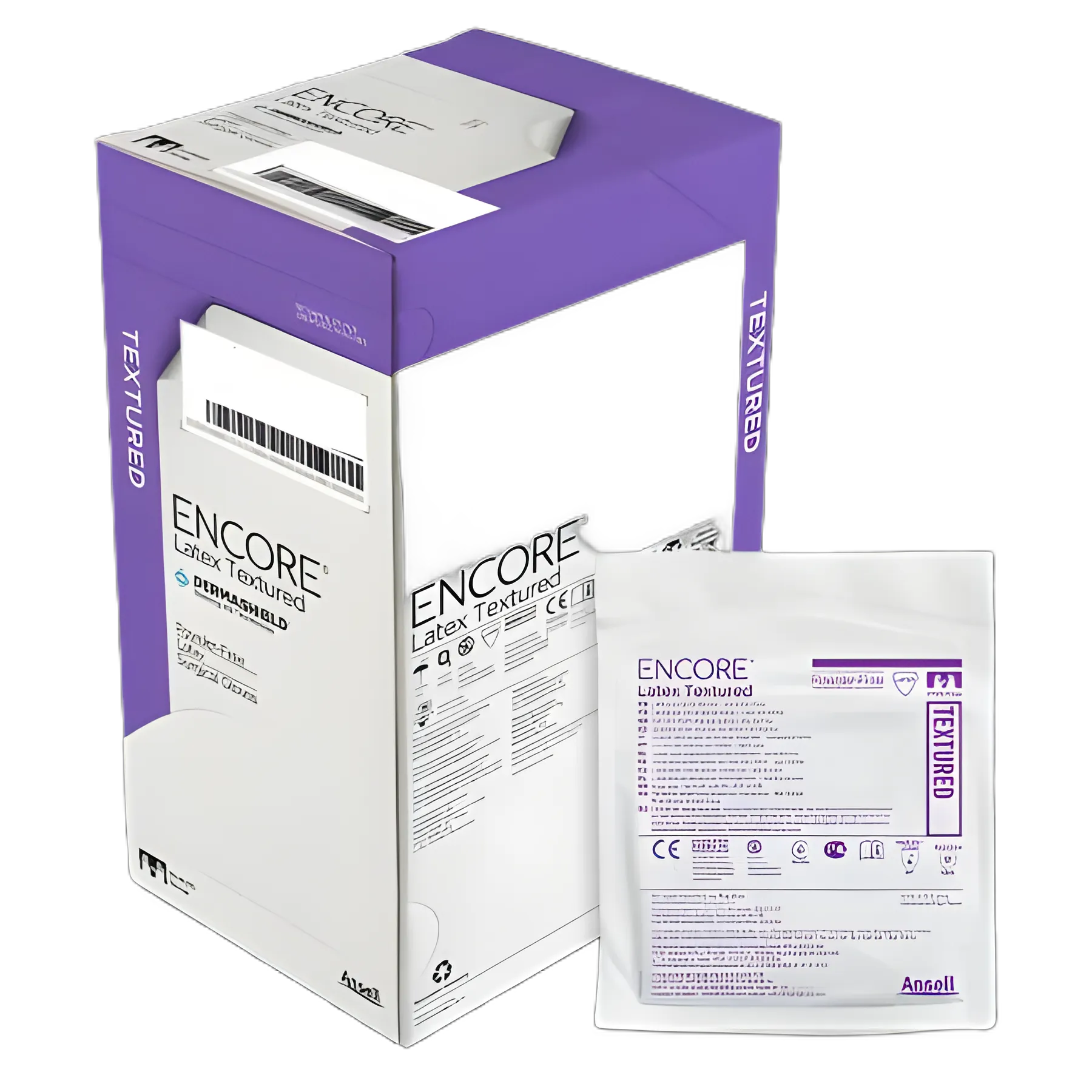 Surgical Glove ENCORE® Latex Textured Size 8 Sterile Latex Standard Cuff Length Fully Textured Ivory Chemo Tested