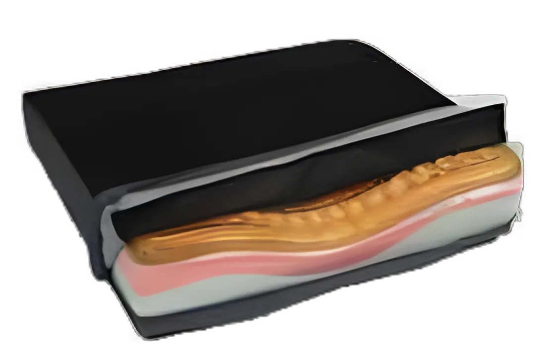 Coccyx Support Seat Cushion AliMed® Sit-Straight™ 18 W X 16 D X 3-1/2 H Inch Foam / Gel