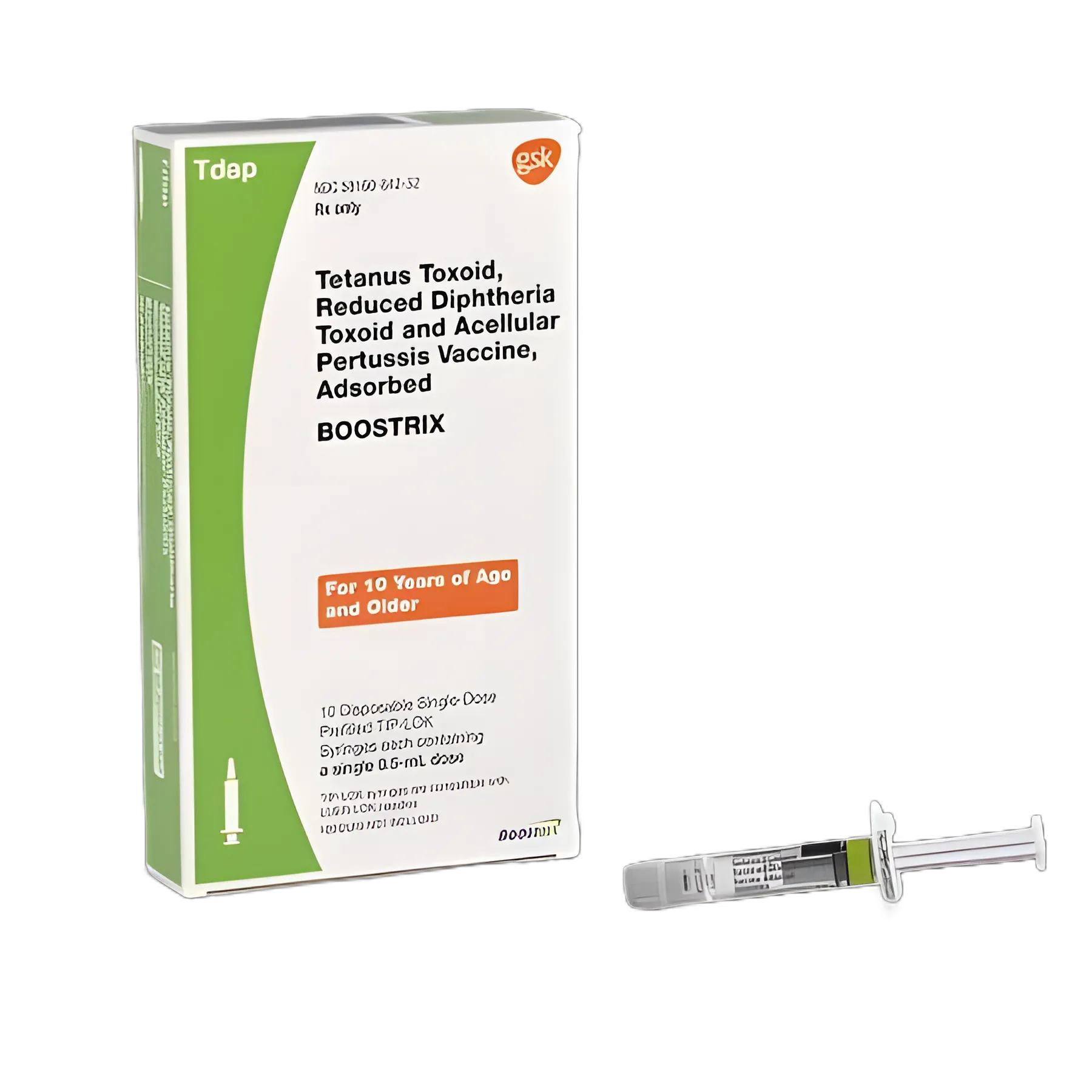 Boostrix® Tdap Booster Vaccine Indicated for People 10 Years of Age and Older Tetanus Toxoid, Reduced Diphtheria Toxoid and Acellular Pertussis Vaccine, Adsorbed Injection Prefilled Syringe 0.5 mL