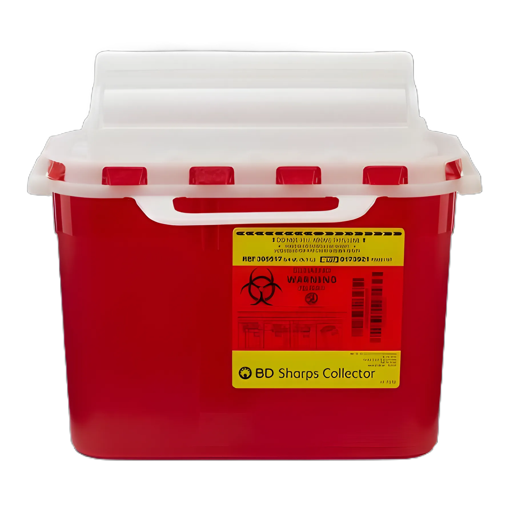 Sharps Container BD™ Red Base 12 H X 12 W X 4-4/5 D Inch Horizontal Entry 1.35 Gallon - 305517