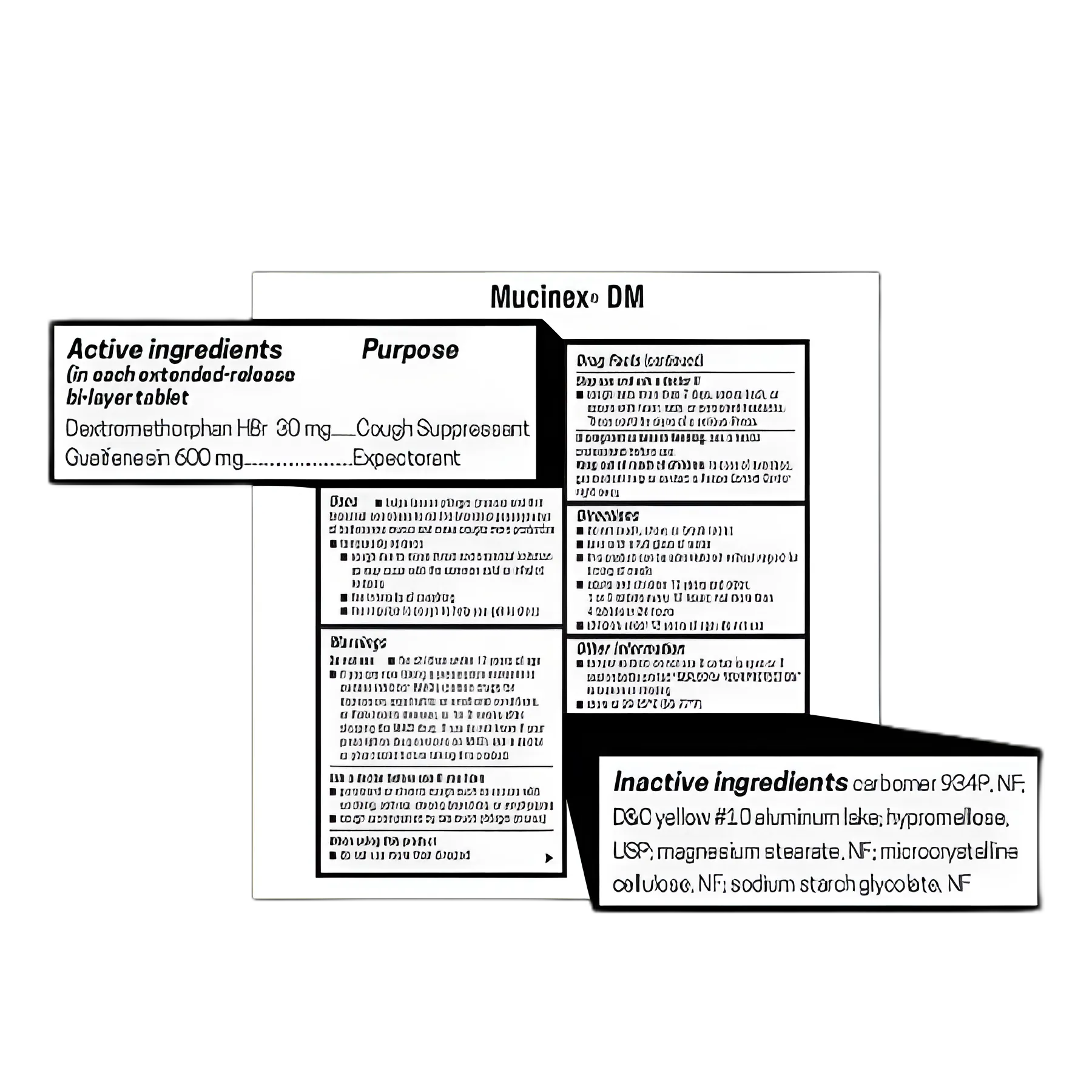 Cold and Cough Relief Mucinex® DM 600 mg - 30 mg Strength Tablet 40 per Bottle