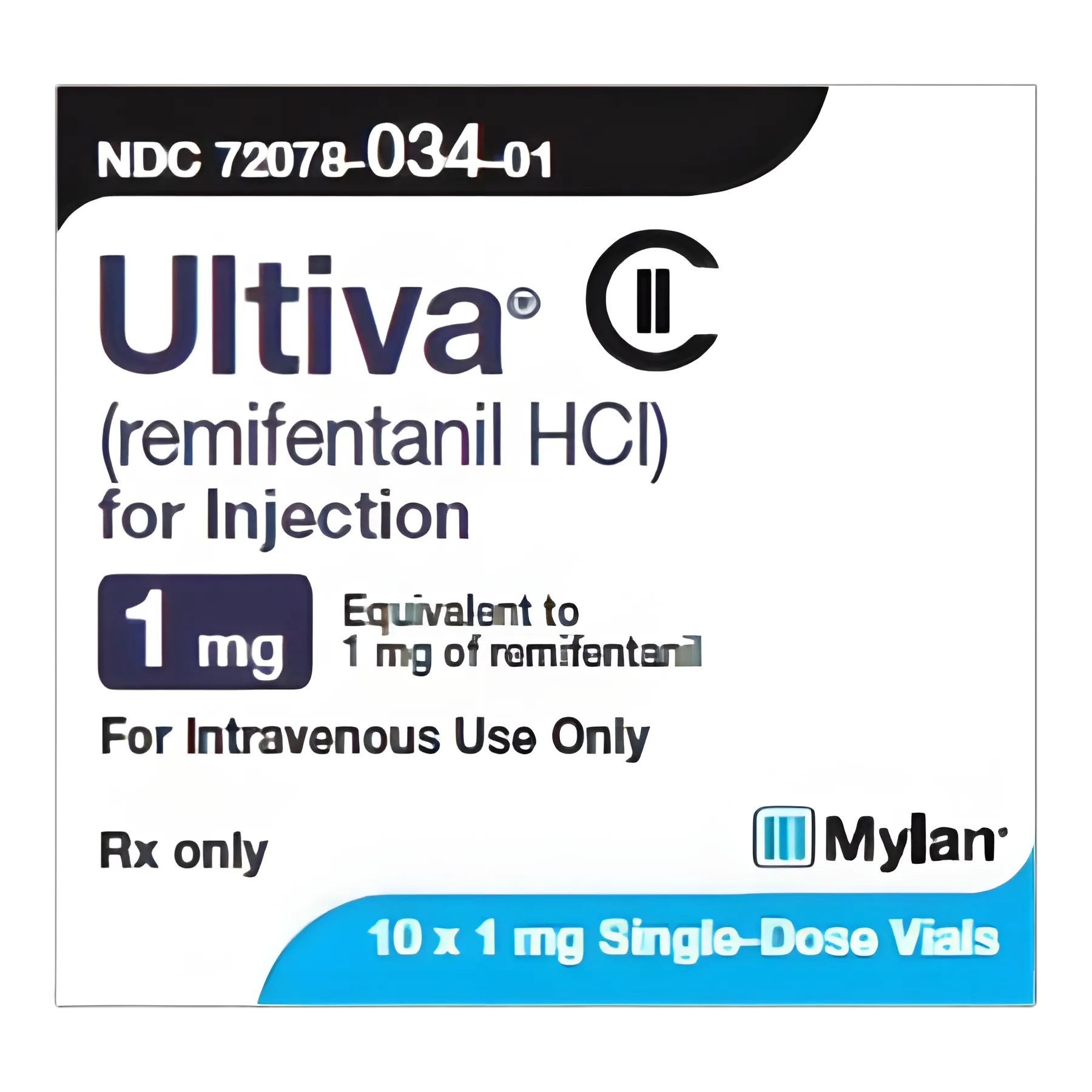 ULTIVA® Remifentanil HCl 1 mg Injection Single-Dose Vial 3 mL CII