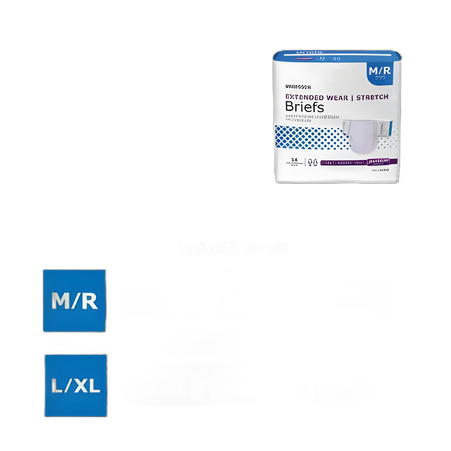 Unisex Adult Incontinence Brief McKesson Extended Wear Large / X-Large Disposable Heavy Absorbency