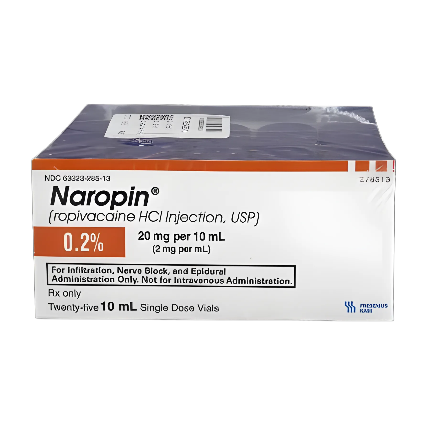 Naropin® Ropivacaine HCl, Preservative Free 0.2%, 2 mg / mL Injection Single-Dose Vial 10 mL