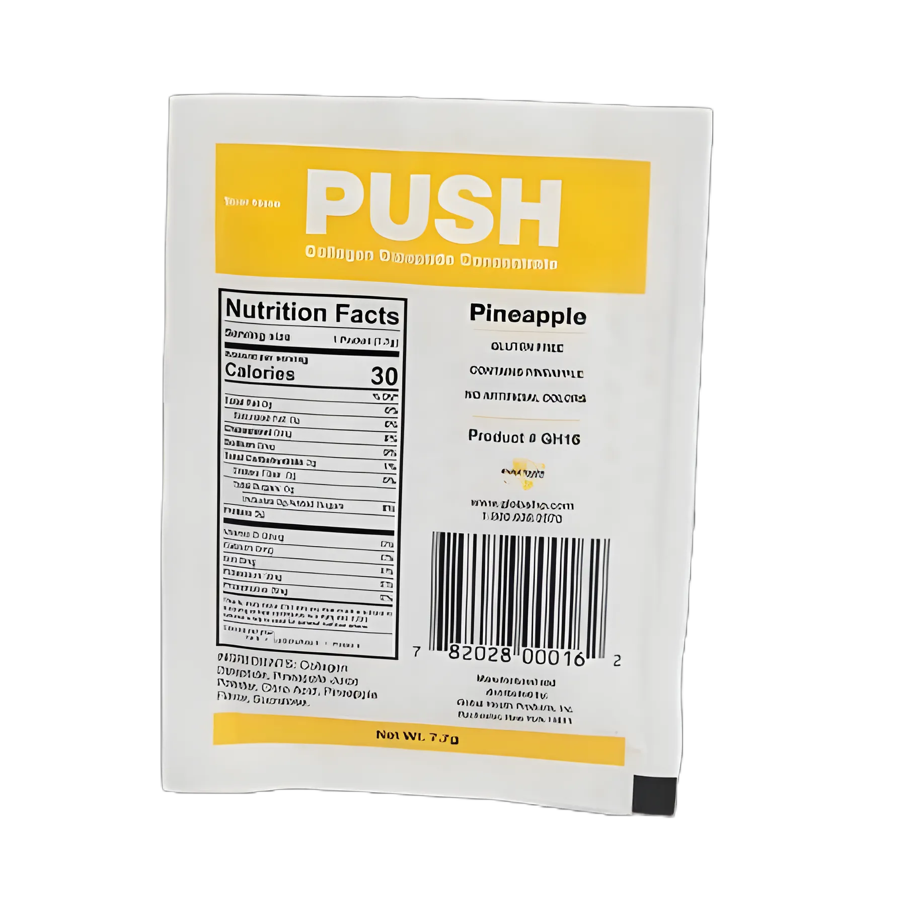 PUSH Collagen Dipeptide for Skin & Wound Healing - Pineapple Flavor