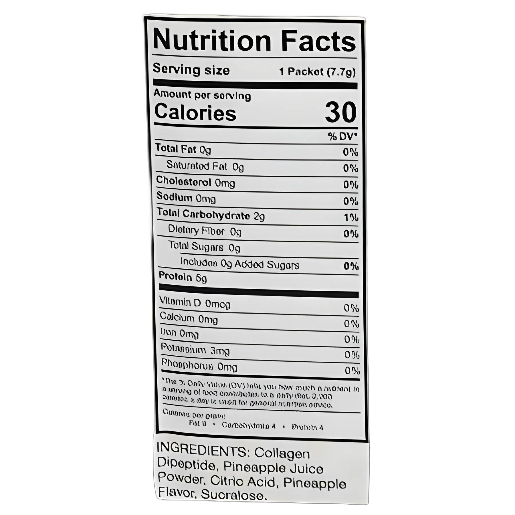 PUSH Collagen Dipeptide for Skin & Wound Healing - Pineapple Flavor