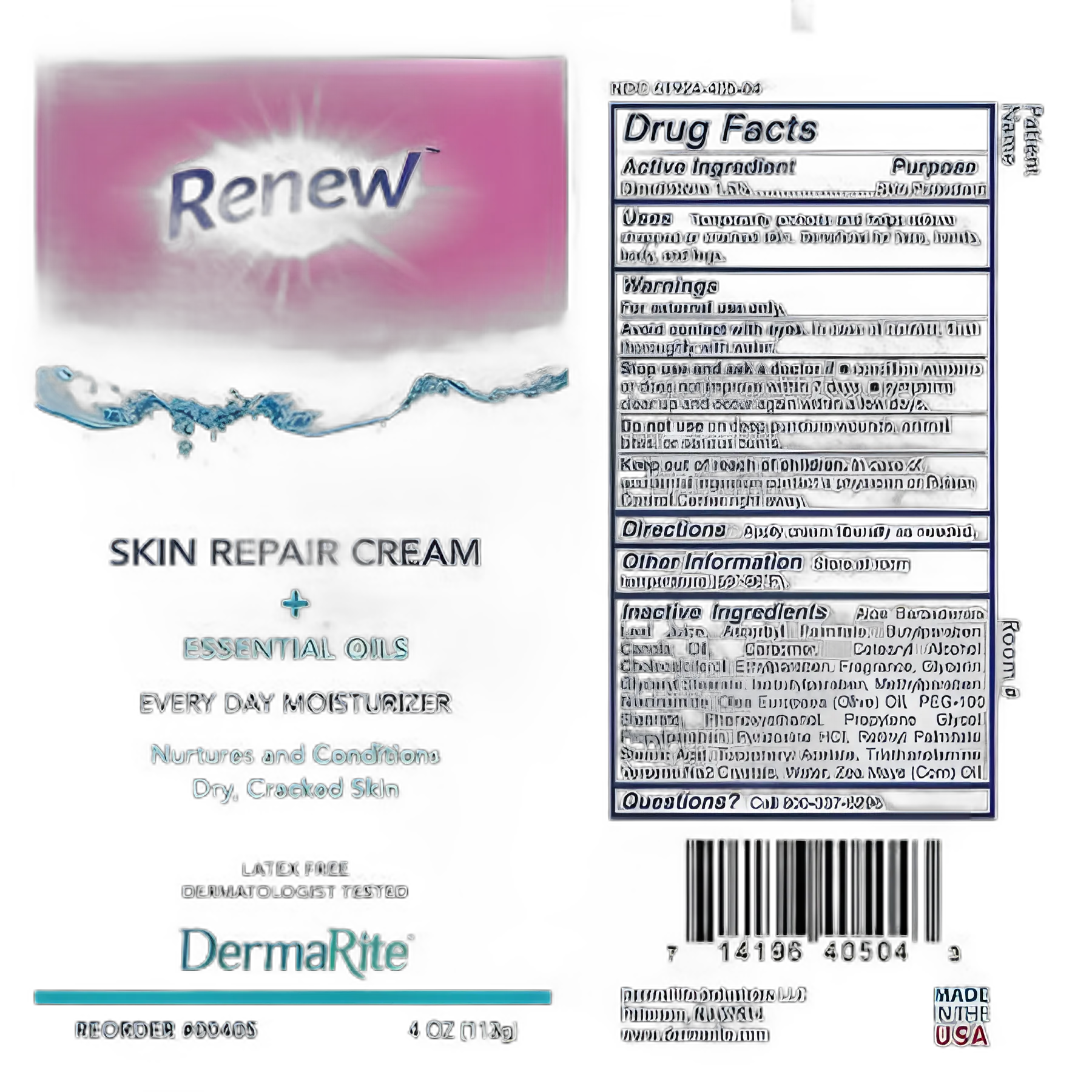 Skin Protectant Renew™ Skin Repair 4 oz. Tube Scented Cream