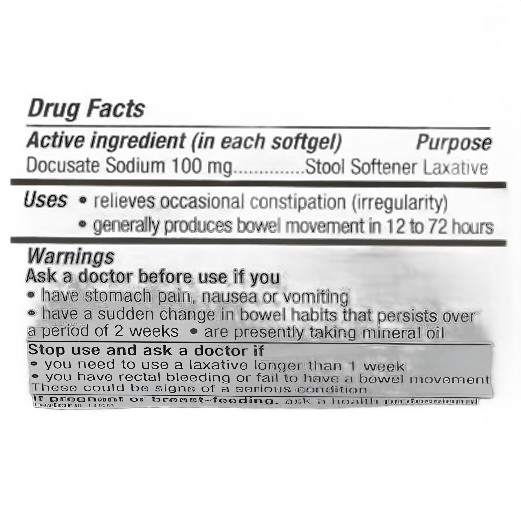 Stool Softener Geri-Care® Softgel 200 per Bottle 100 mg Strength Docusate Sodium