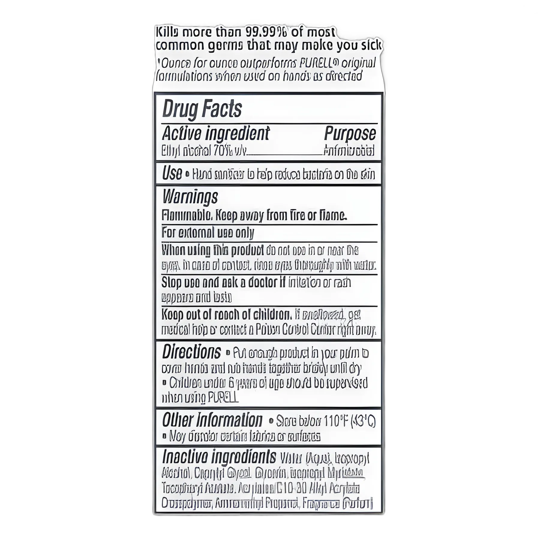 Hand Sanitizer Purell® Advanced 2 oz. Ethyl Alcohol Gel Bottle