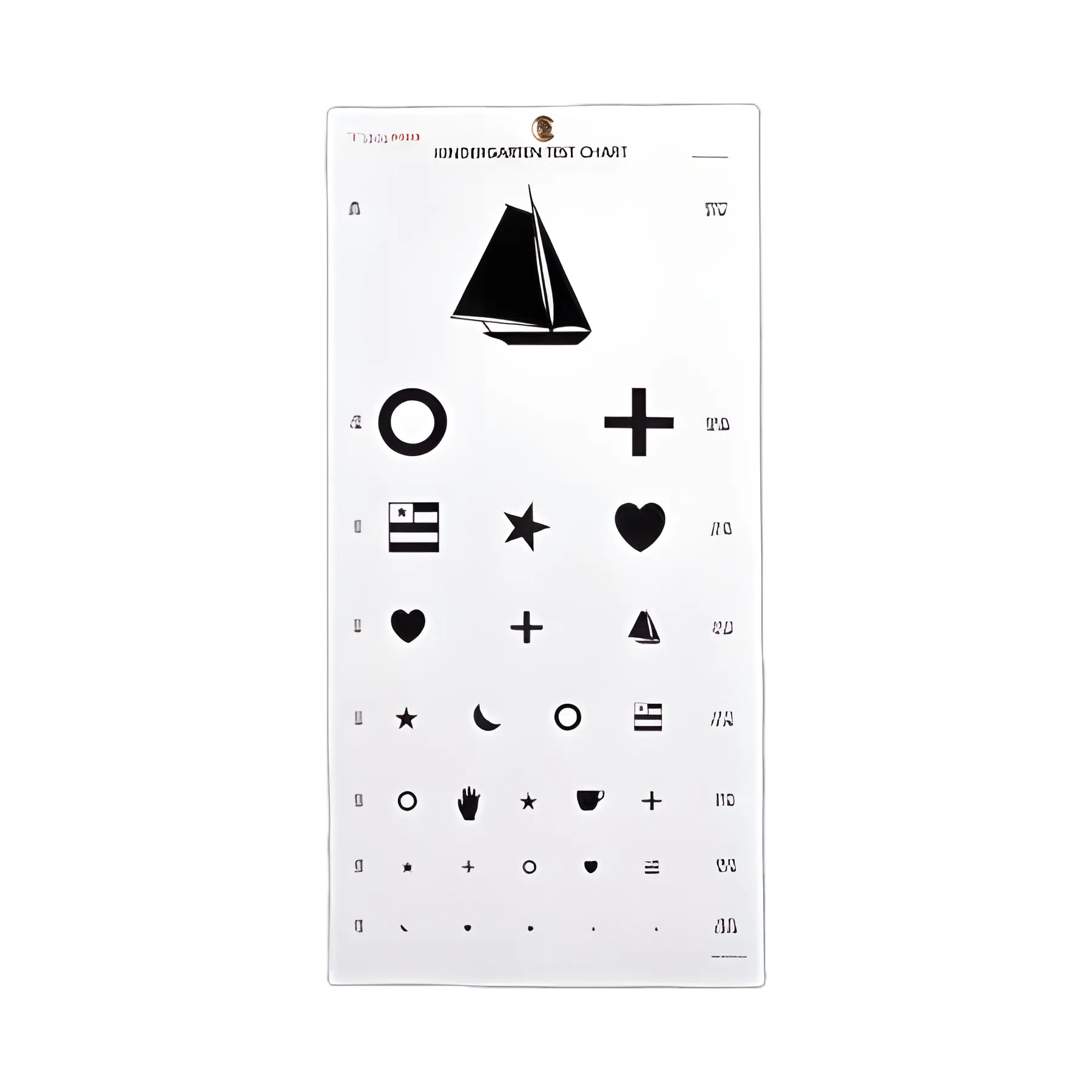 McKesson 20-Ft Preschool Eye Test Chart - Vision Screening