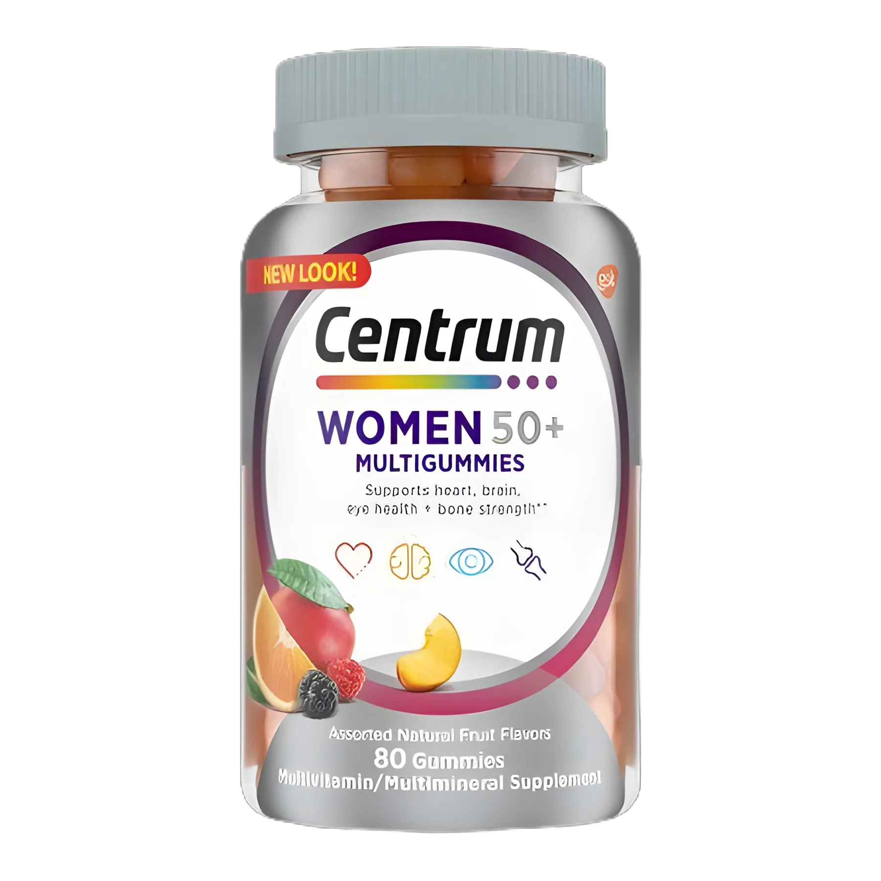 Multivitamin Supplement Centrum® Women 50+ Gummy 80 per Bottle Fruit Flavor