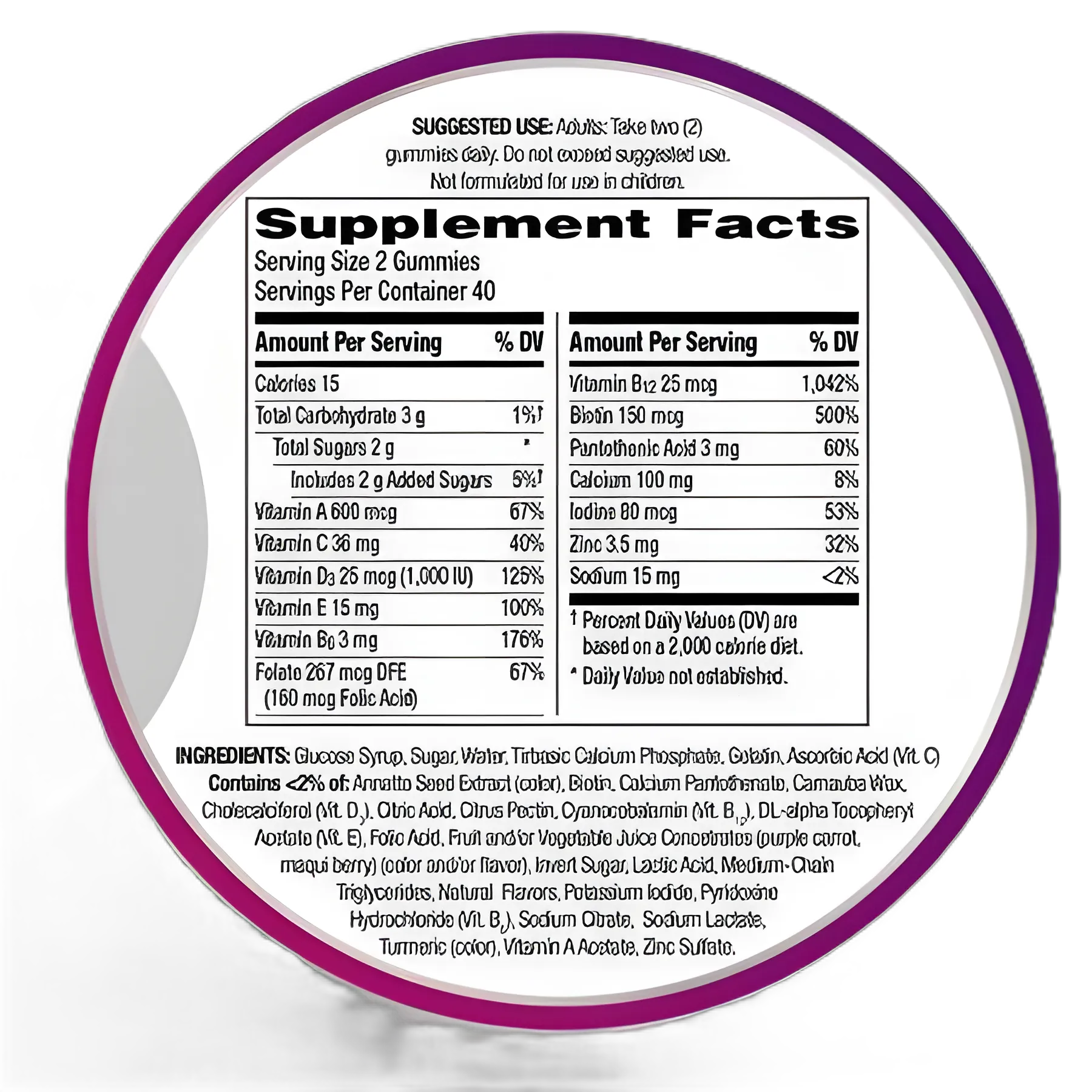 Multivitamin Supplement Centrum® Women 50+ Gummy 80 per Bottle Fruit Flavor