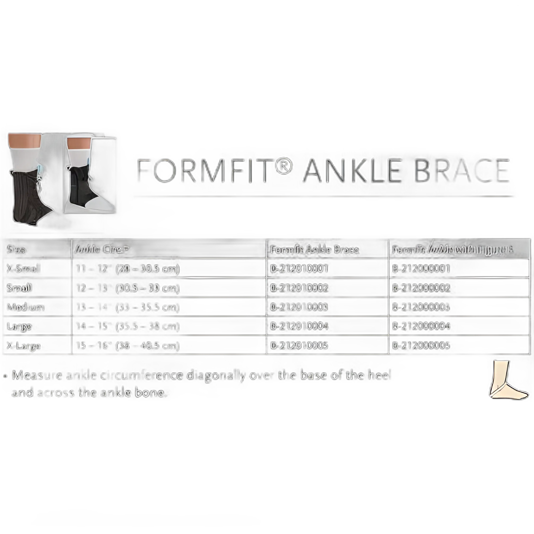 Ankle Brace with Figure 8 Ossur® FormFit® X-Small Lace-Up / Figure-8 Strap Foot