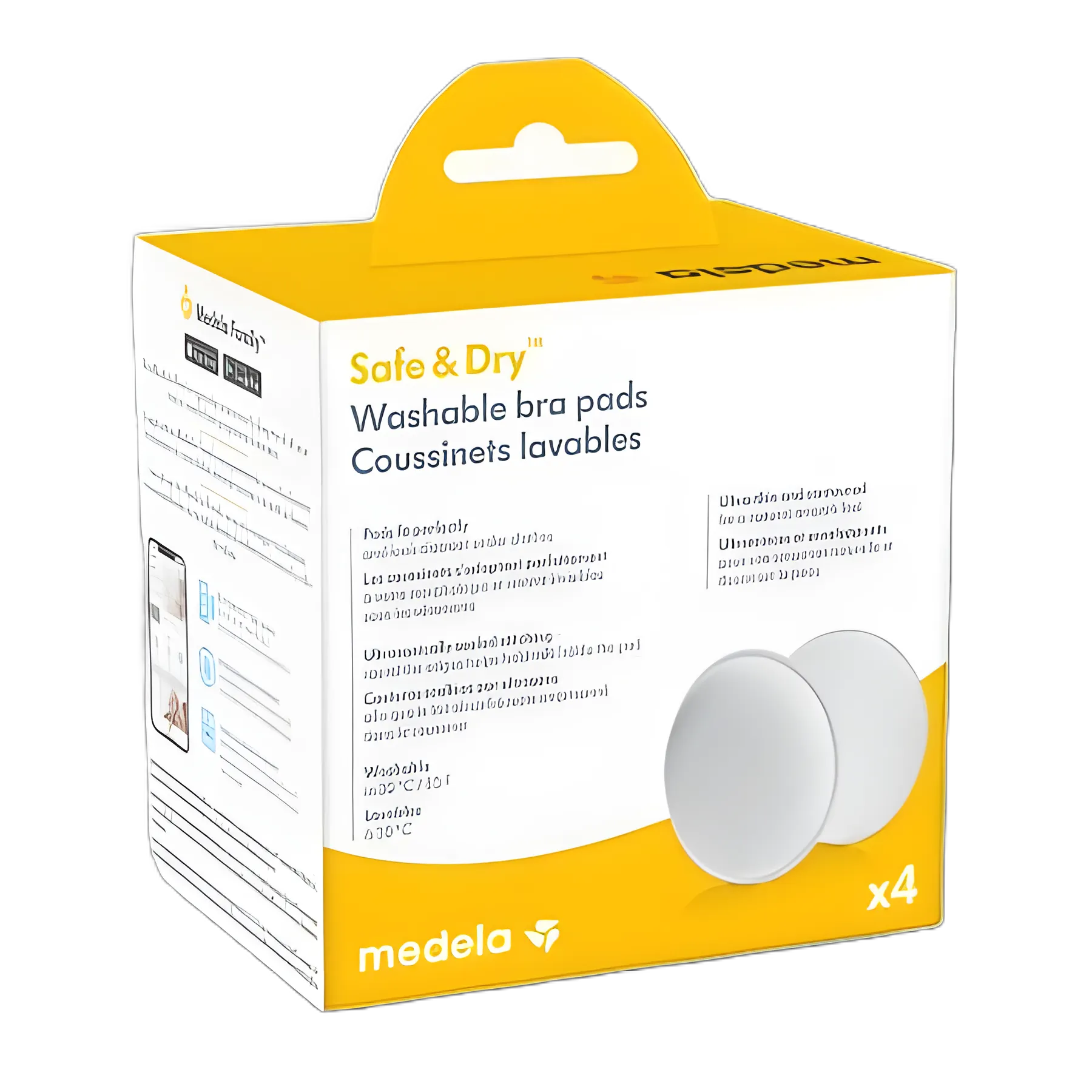 Bra Pad Safe & Dry™ One Size Fits Most Polyester / Polyurethane Reusable