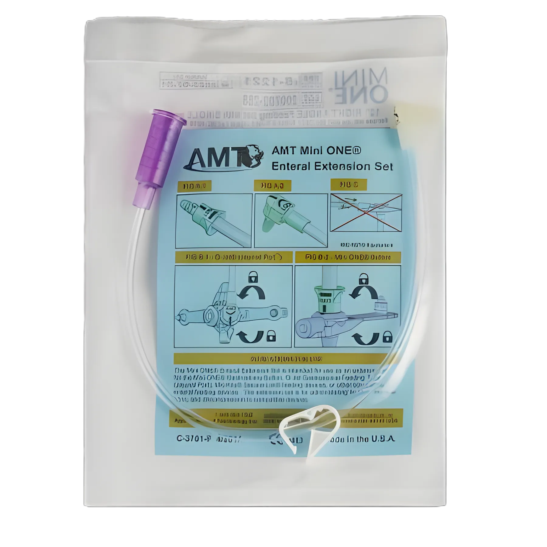 Bolus Enteral Feeding Extension Tube Set Mini ONE® 12 Inch, Purple