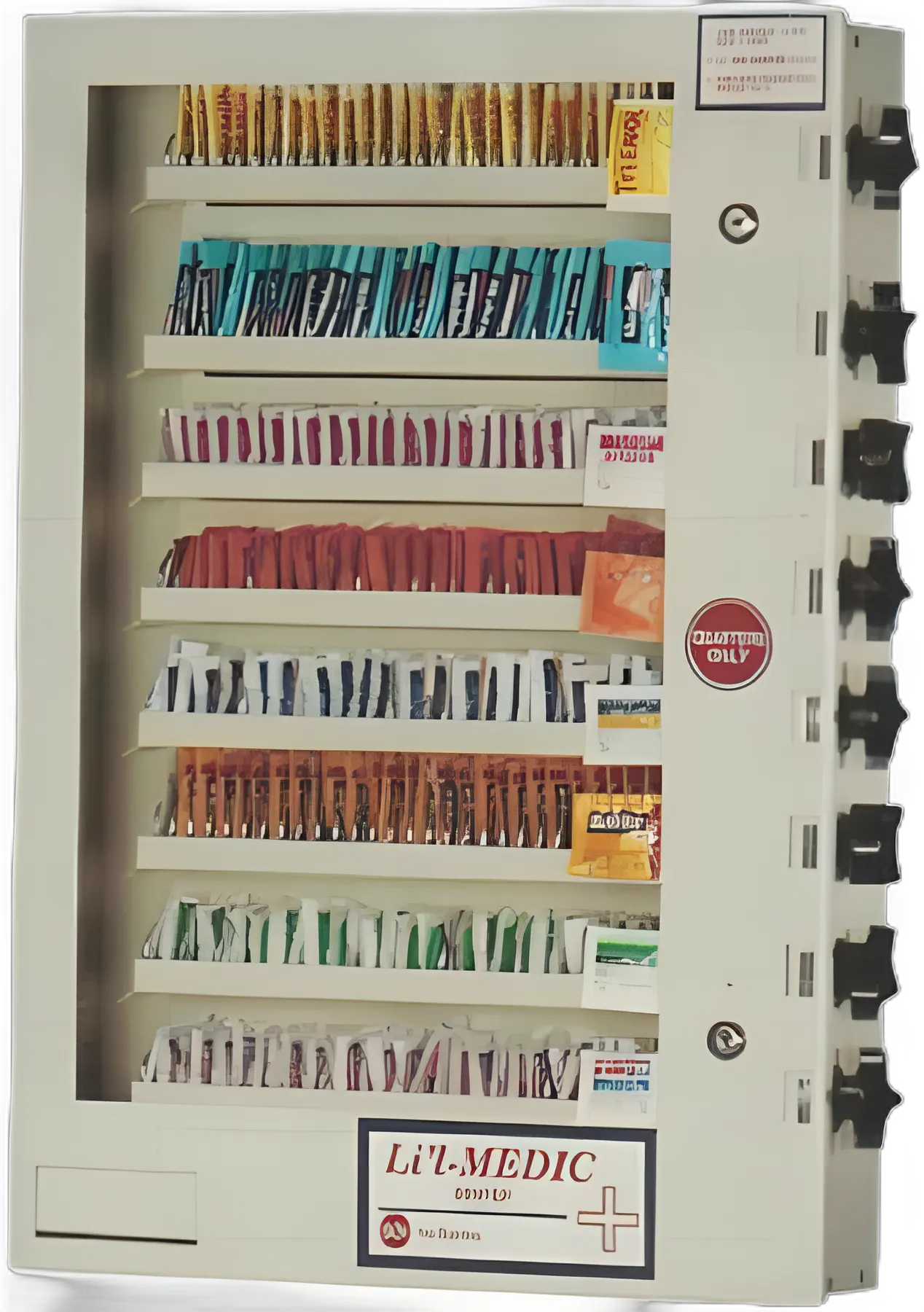 Medication Vending Machine Li'l Medic 8 Column, 3-1/2 Inch Shelf