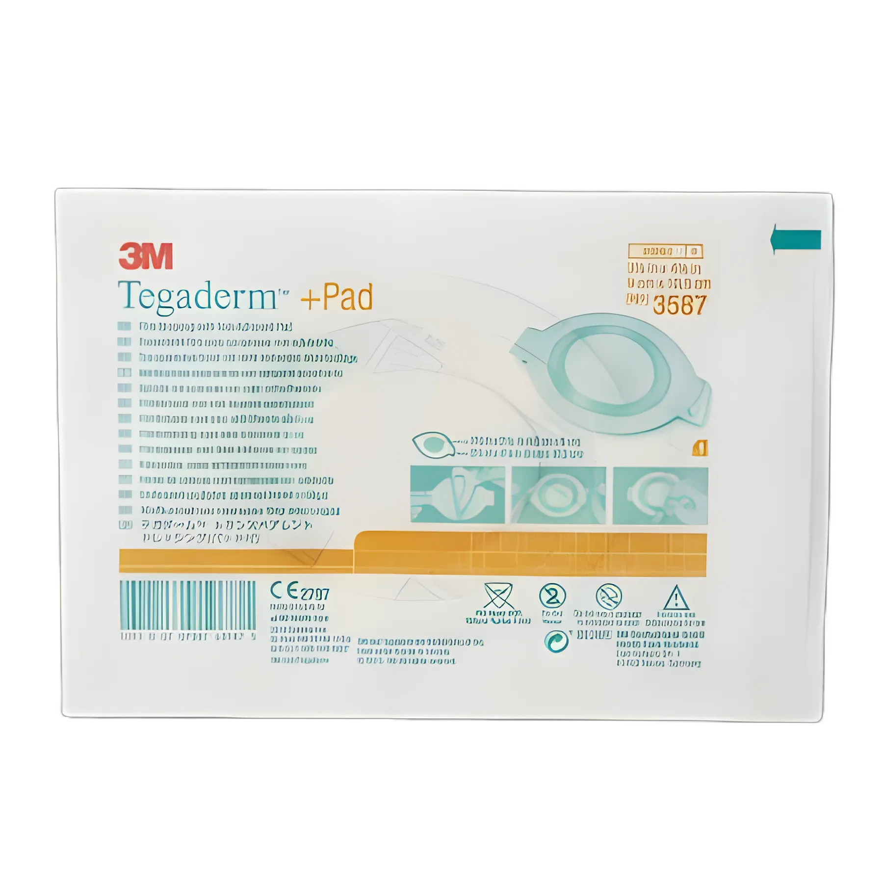 Transparent Film Dressing with Pad 3M™ Tegaderm™ 3-1/2 X 4 Inch Frame Style Delivery Rectangle Sterile