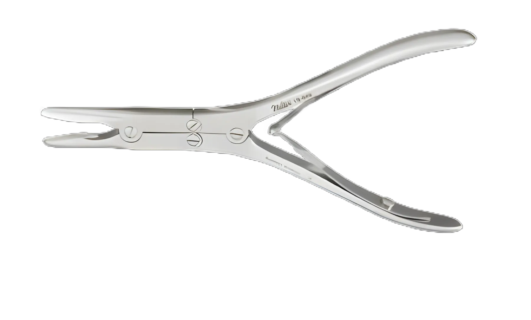 Bone Rongeur Ruskin Straight Double Action, Double Spring Plier Type Handle 7 Inch Length