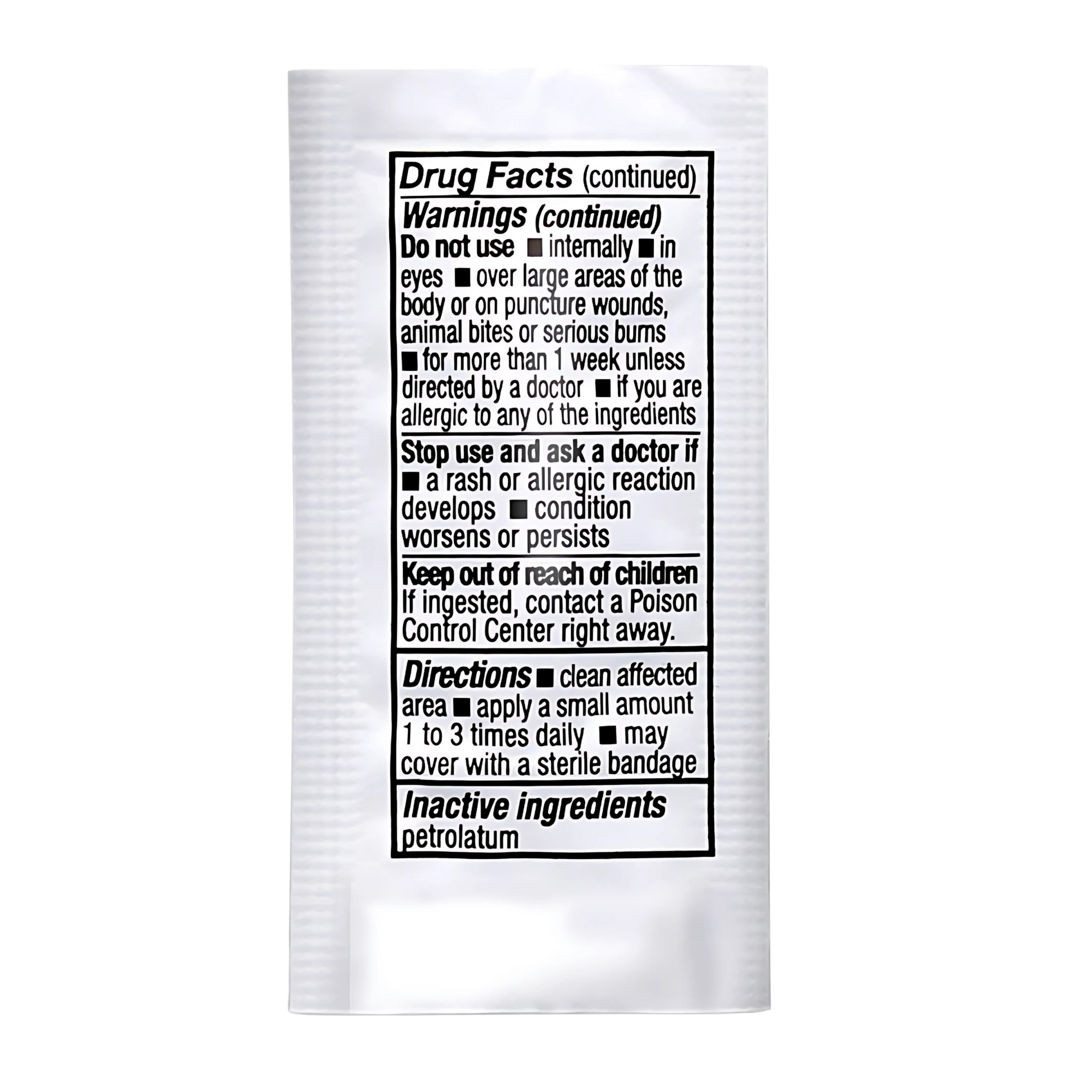 First Aid Triple Antibiotic Ointment 0.5g Packet