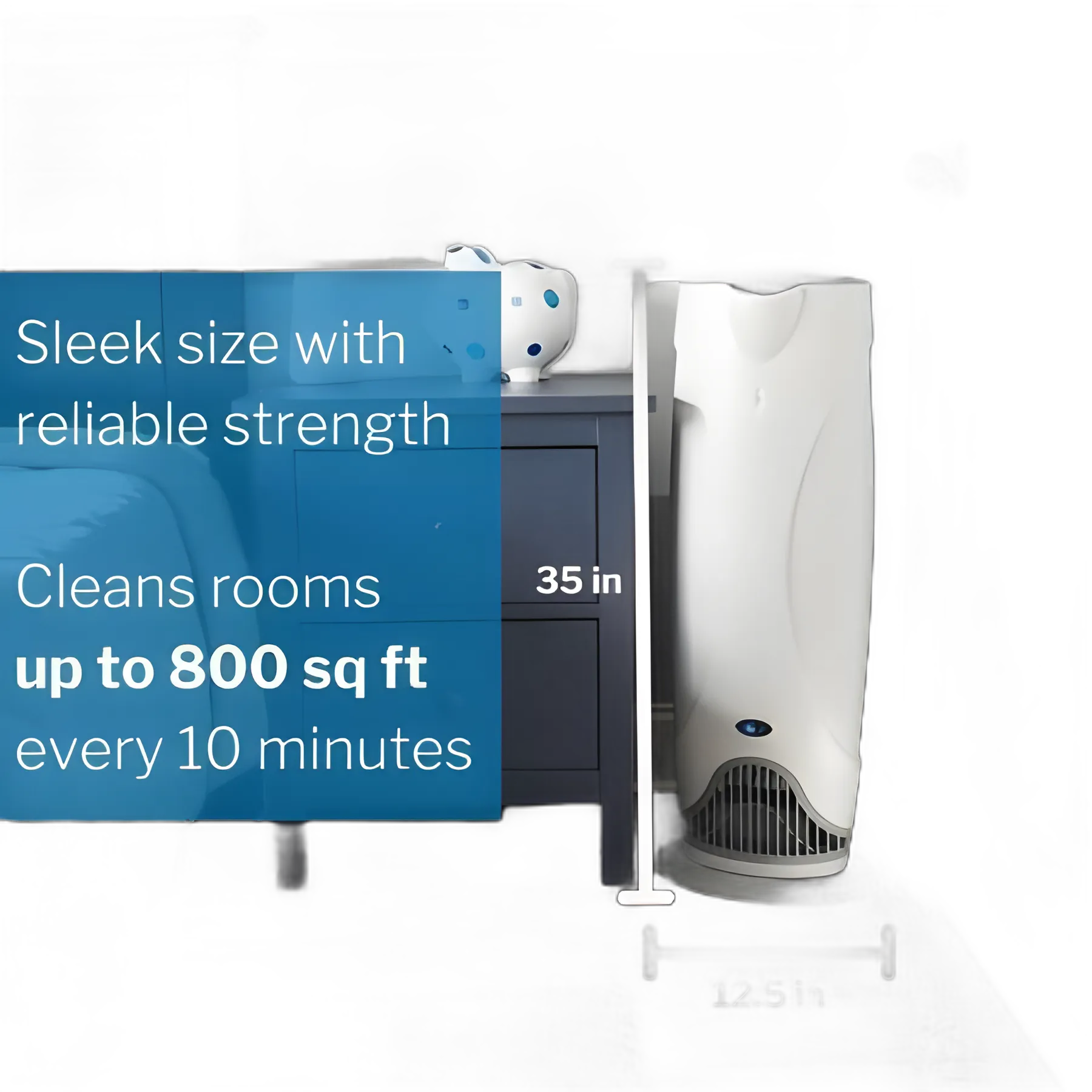 RxAir® Air Purifier 800 Square Feet 32 X 12-1/2 X 9-1/2 Inch 120 V UltraViolet Light