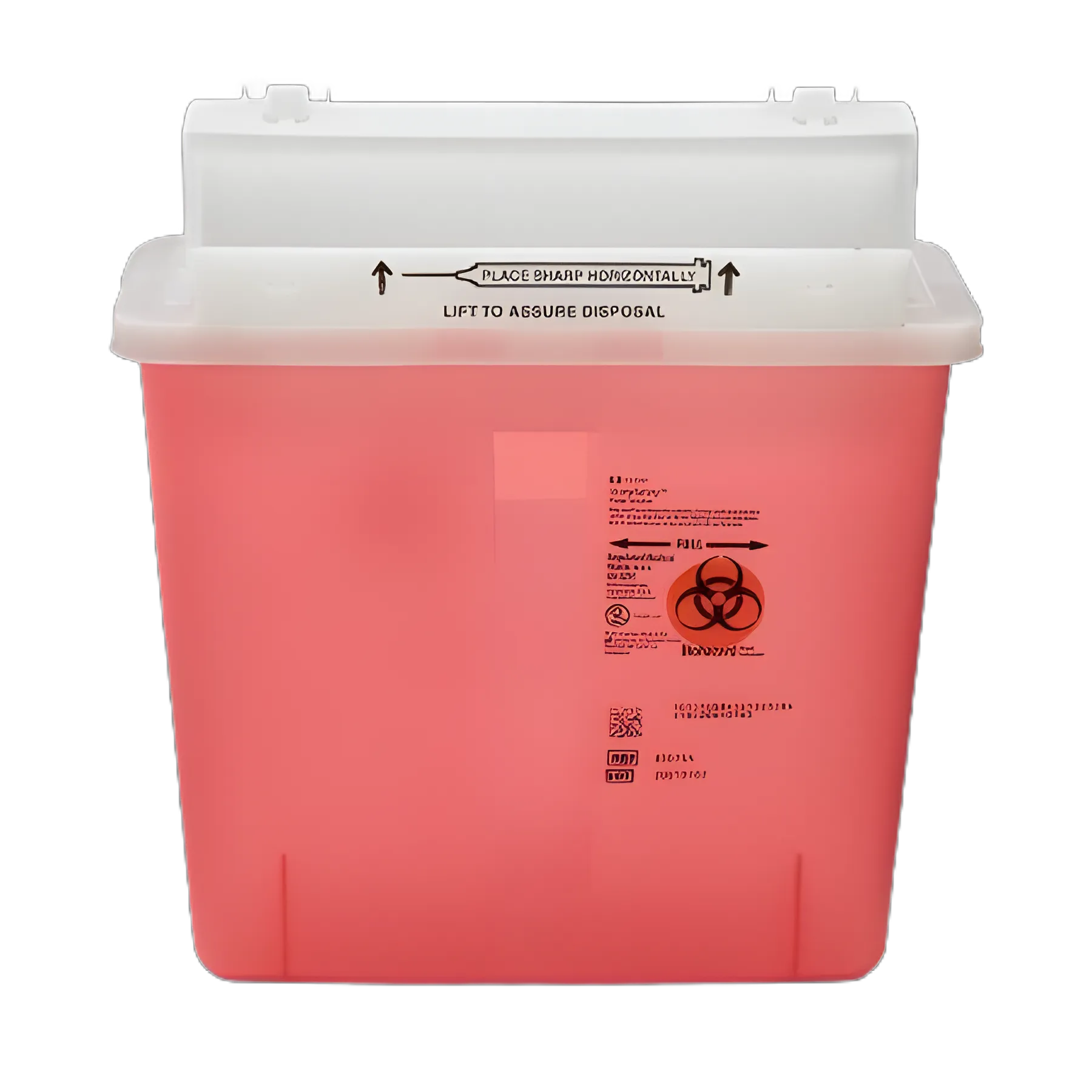 Sharps Container SharpStar™ In-Room™ Translucent Red Base 12-1/2 H X 5-1/2 D X 10-3/4 W Inch Horizontal Entry 1.25 Gallon