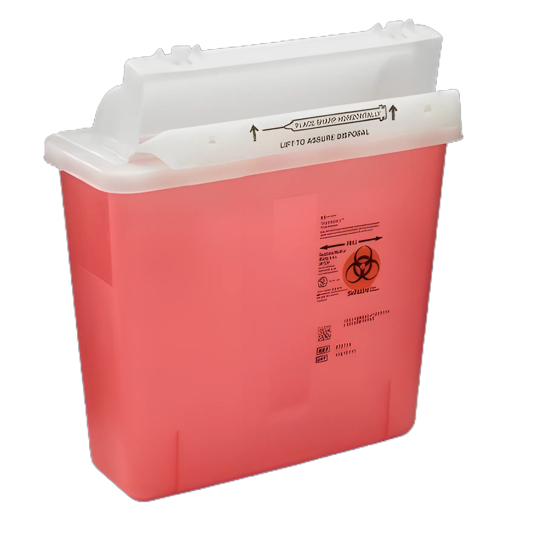 Sharps Container SharpStar™ In-Room™ Translucent Red Base 12-1/2 H X 5-1/2 D X 10-3/4 W Inch Horizontal Entry 1.25 Gallon