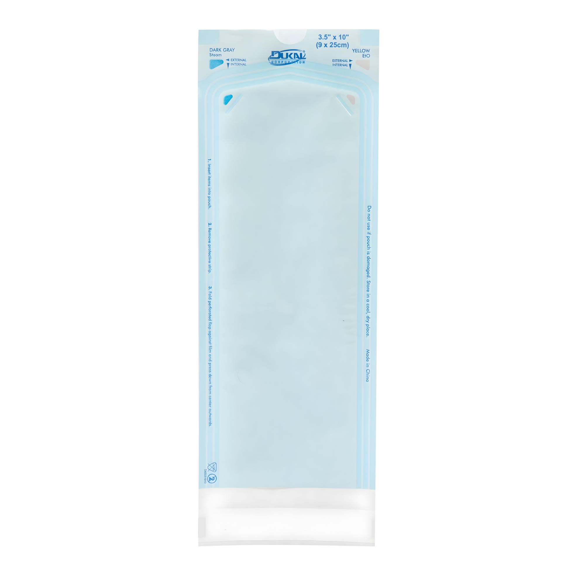 Sterilization Pouches, 3.5" x 10", 500/bx, 4 bx/cs