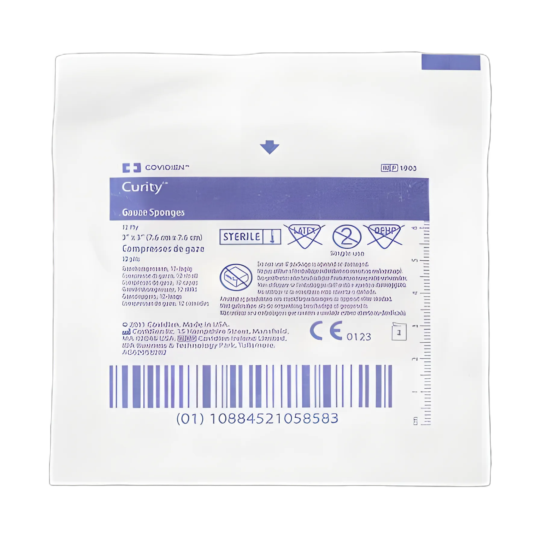 Gauze Sponge Curity™ 3 X 3 Inch 2 per Pack Sterile 12-Ply Square