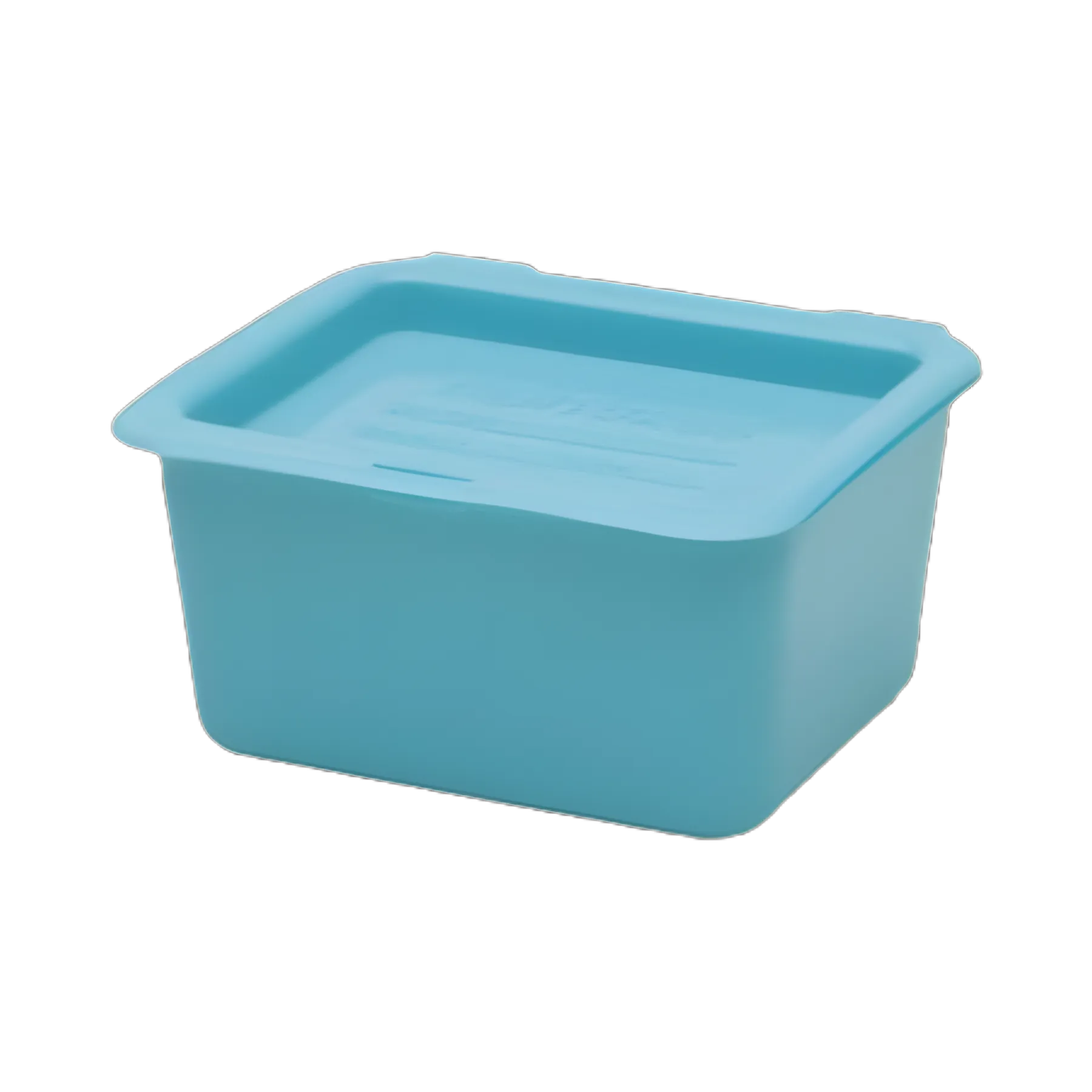 Medegen Denture Cup 8 oz. Blue Double-Hinged Lid Single Patient Use