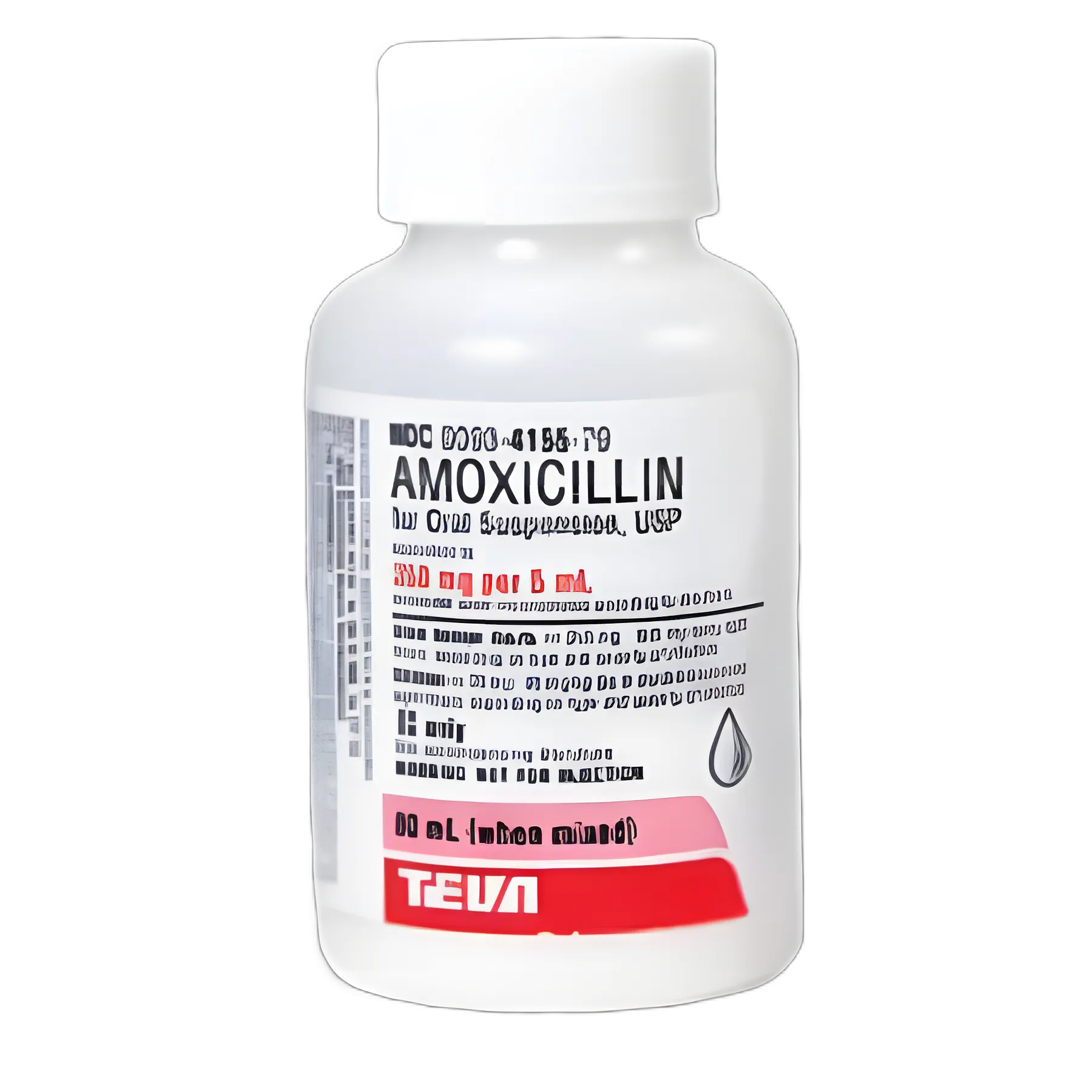 Amoxicillin 250 mg / 5 mL Suspension Bottle 80 mL - 00093415579