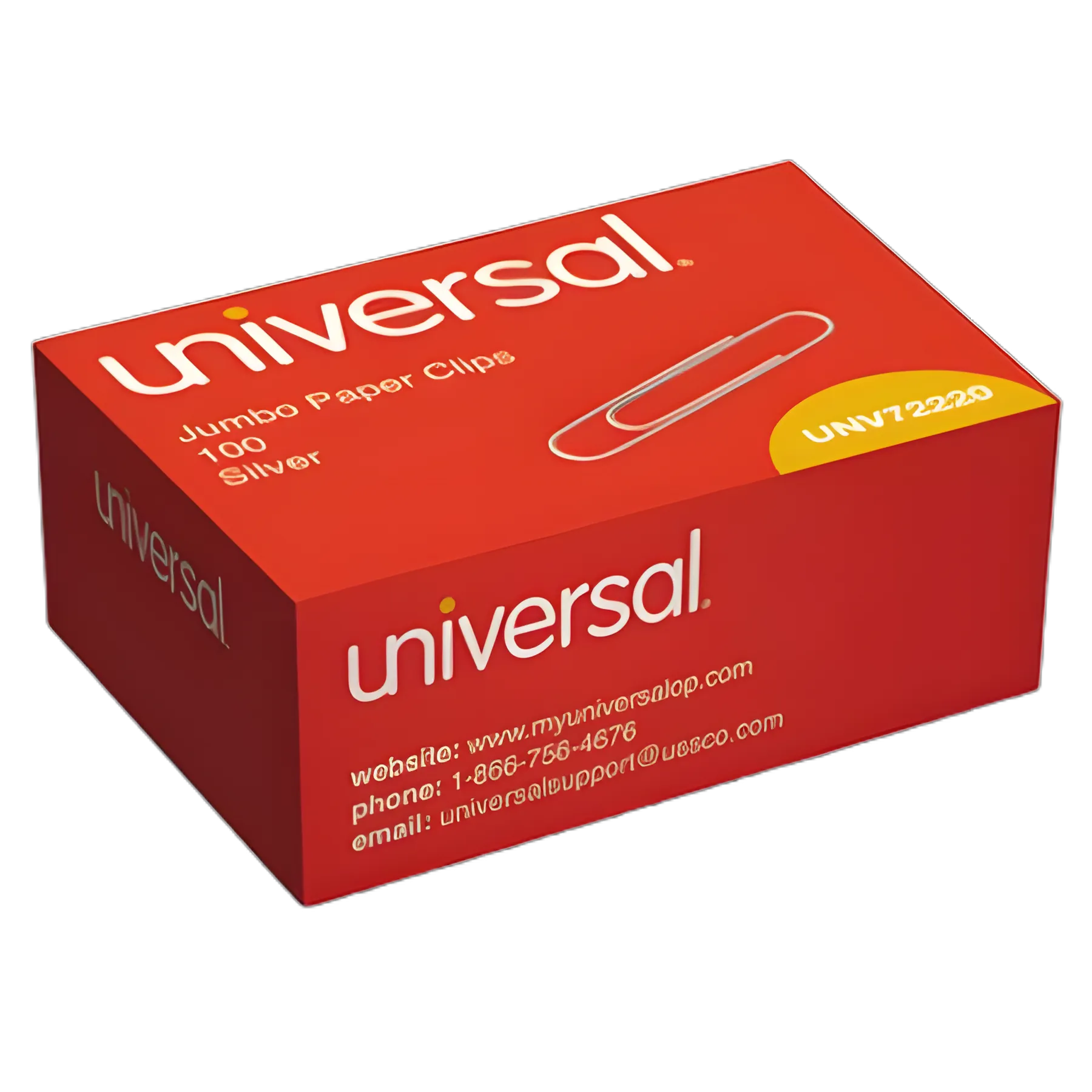 Paper Clips, Jumbo, Smooth, Silver, 100/Box