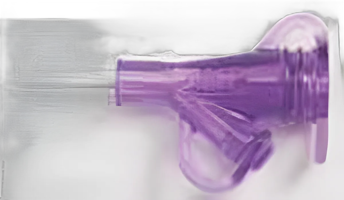 Right Angle Medication Set with Y-Port AMT Clear, 2 Inch Tube, XL