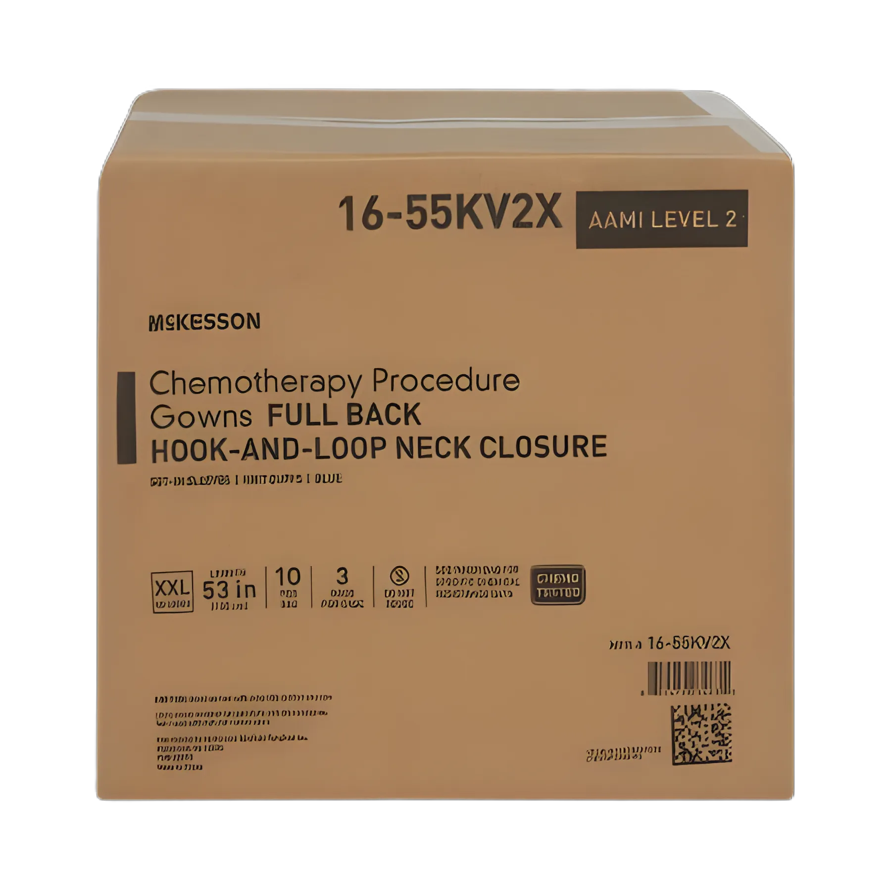 McKesson 2X-Large Chemotherapy Gown - AAMI Level 2, ASTM D6978