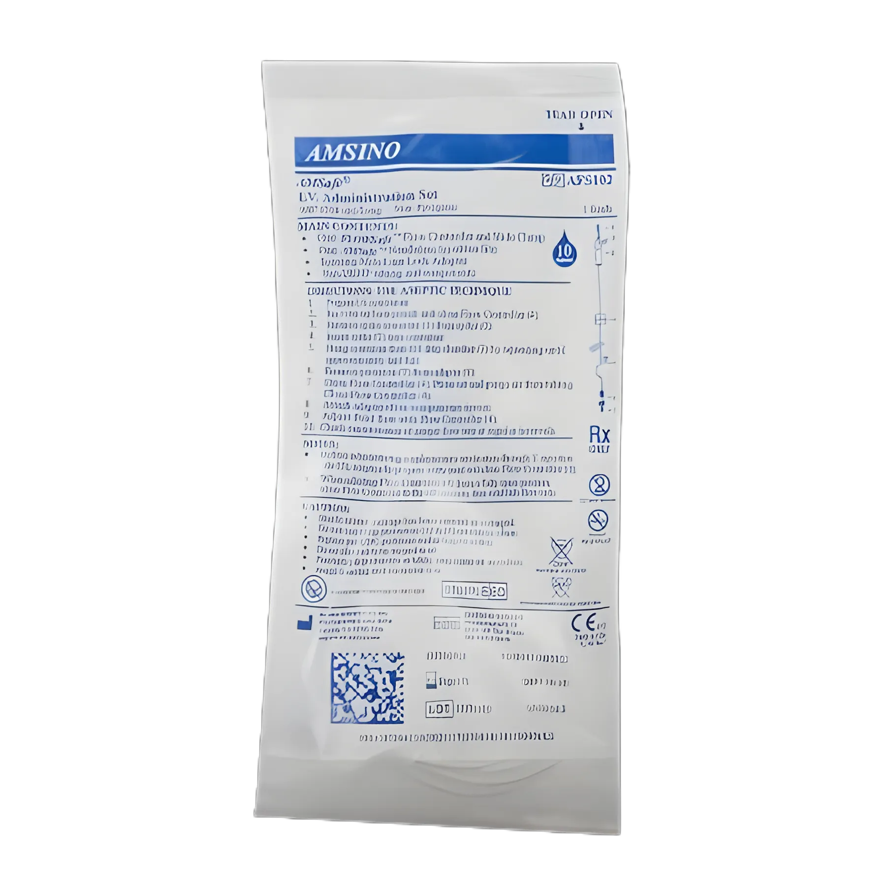 Primary IV Administration Set AMSafe® Gravity 1 Port 10 Drops / mL Drip Rate Without Filter 90 Inch Tubing Solution Flow Regulator