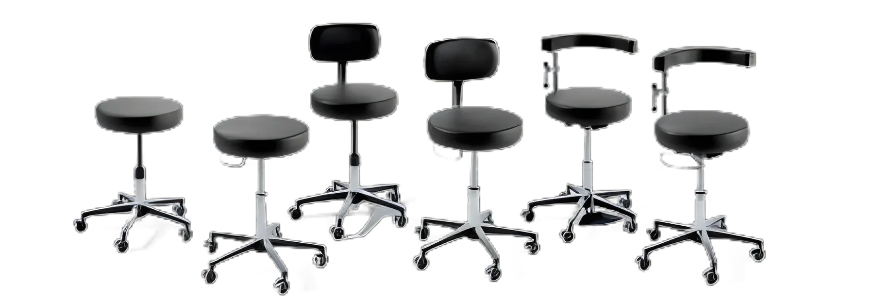 Ritter® 274 Manual Adjust Medical Stool - 5 Casters