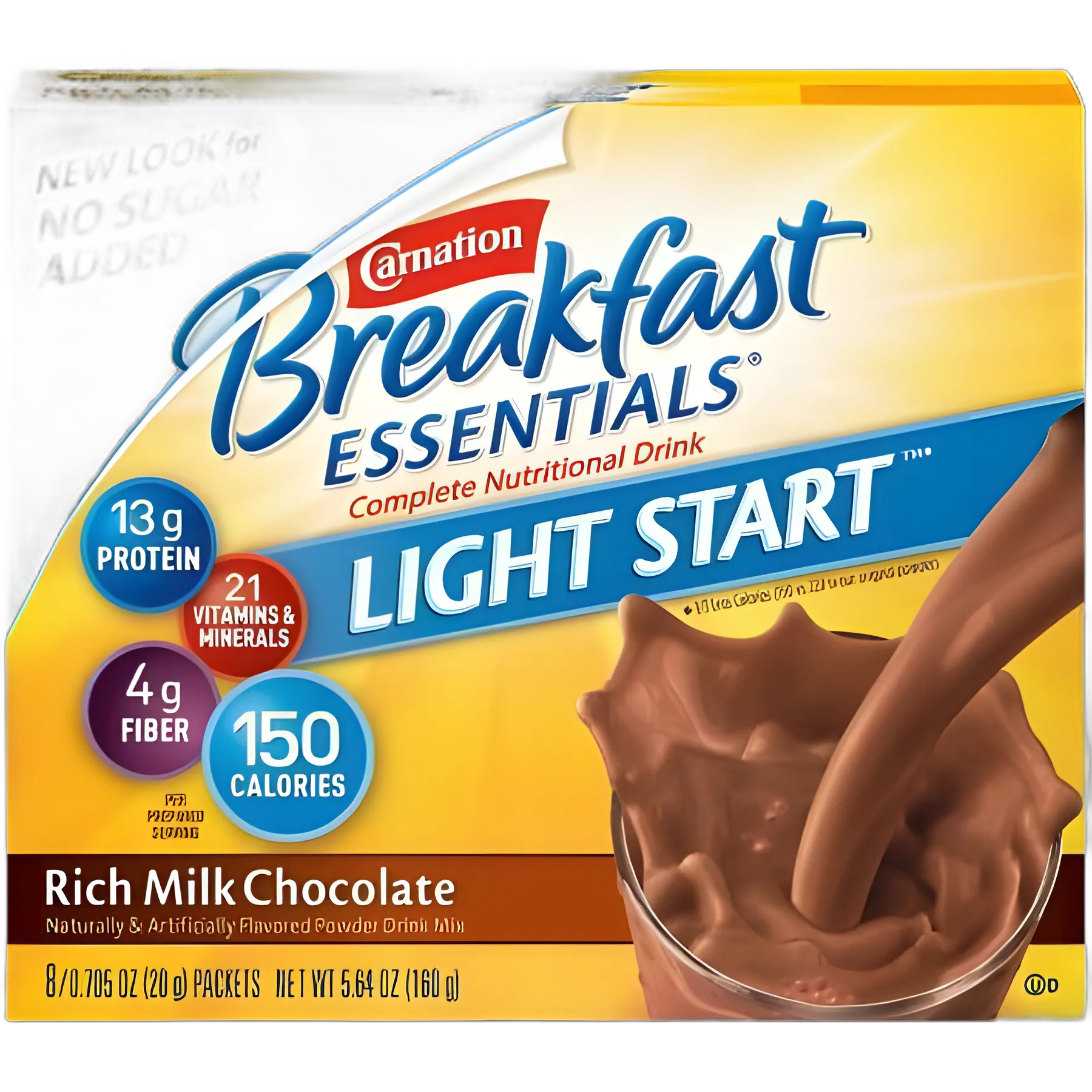 Oral Supplement Carnation Breakfast Essentials® Light Start™ Rich Milk Chocolate Flavor Powder 0.705 oz. Individual Packet