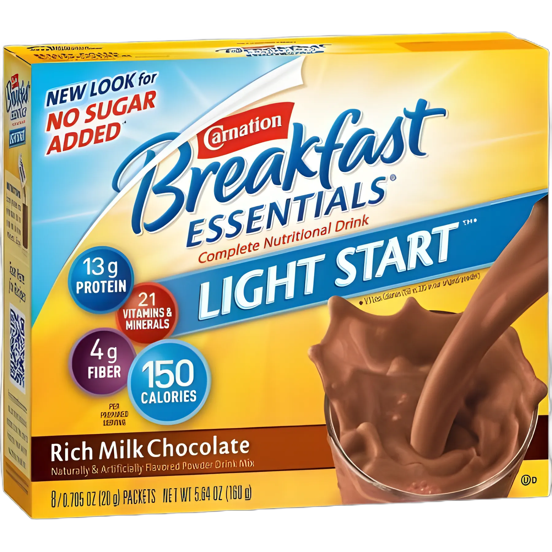 Oral Supplement Carnation Breakfast Essentials® Light Start™ Rich Milk Chocolate Flavor Powder 0.705 oz. Individual Packet