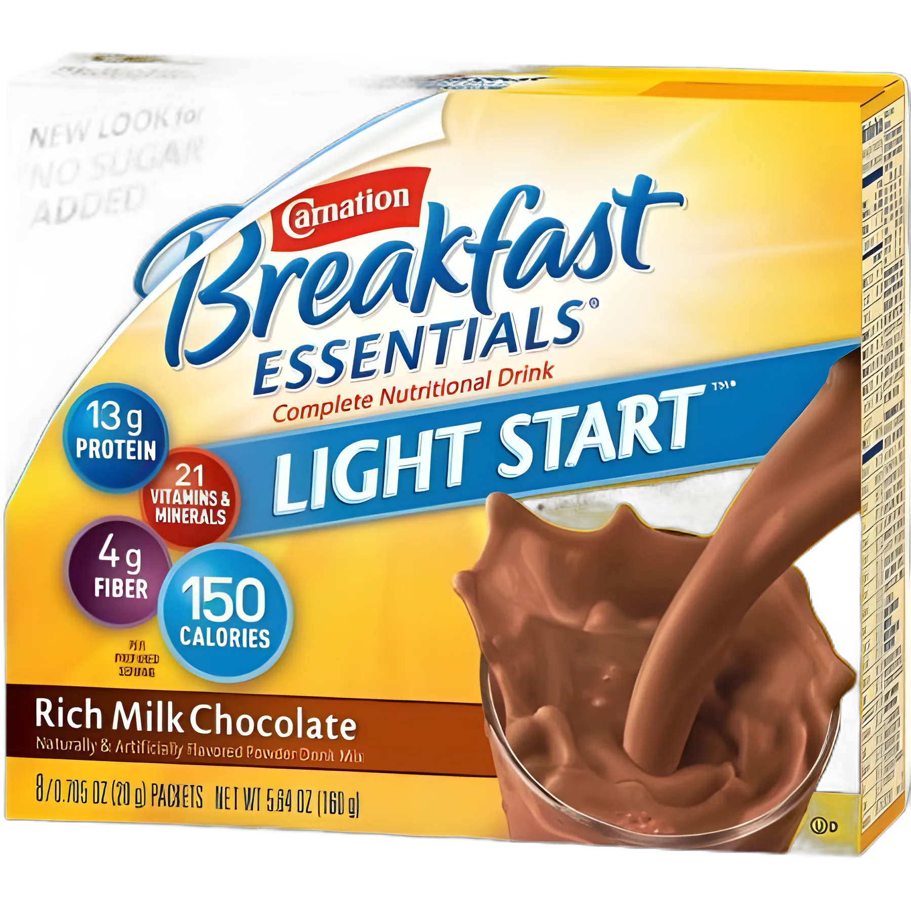 Oral Supplement Carnation Breakfast Essentials® Light Start™ Rich Milk Chocolate Flavor Powder 0.705 oz. Individual Packet