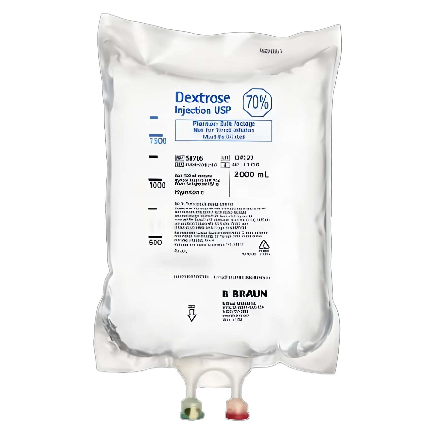 Caloric Agent Dextrose / Water 70% IV Solution Pharmacy Bulk Package 2,000 mL